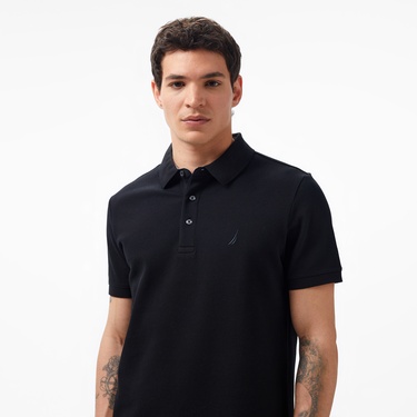  Nautica Erkek Siyah Slim Fit Kısa Kollu Polo