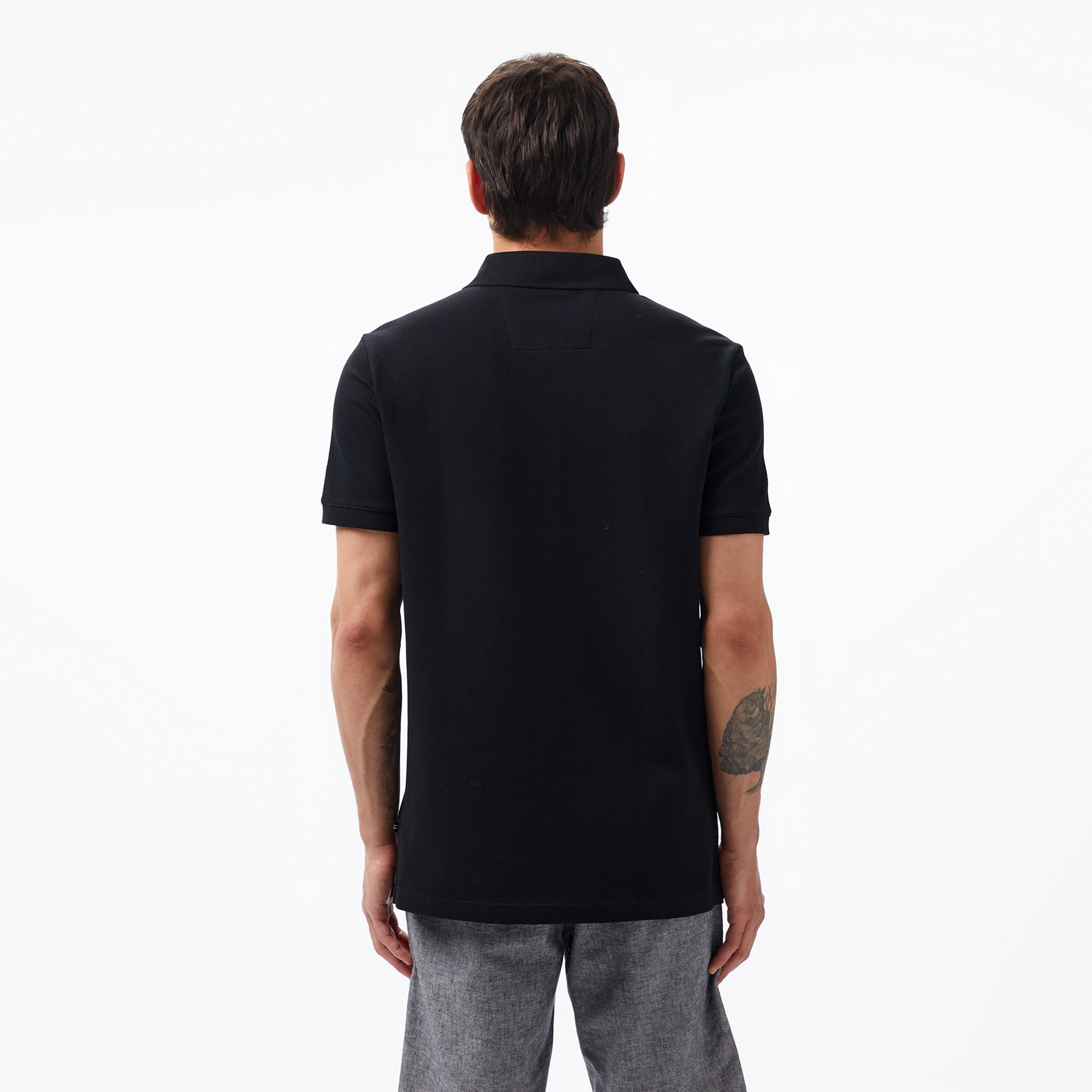 Nautica Erkek Siyah Slim Fit Kısa Kollu Polo