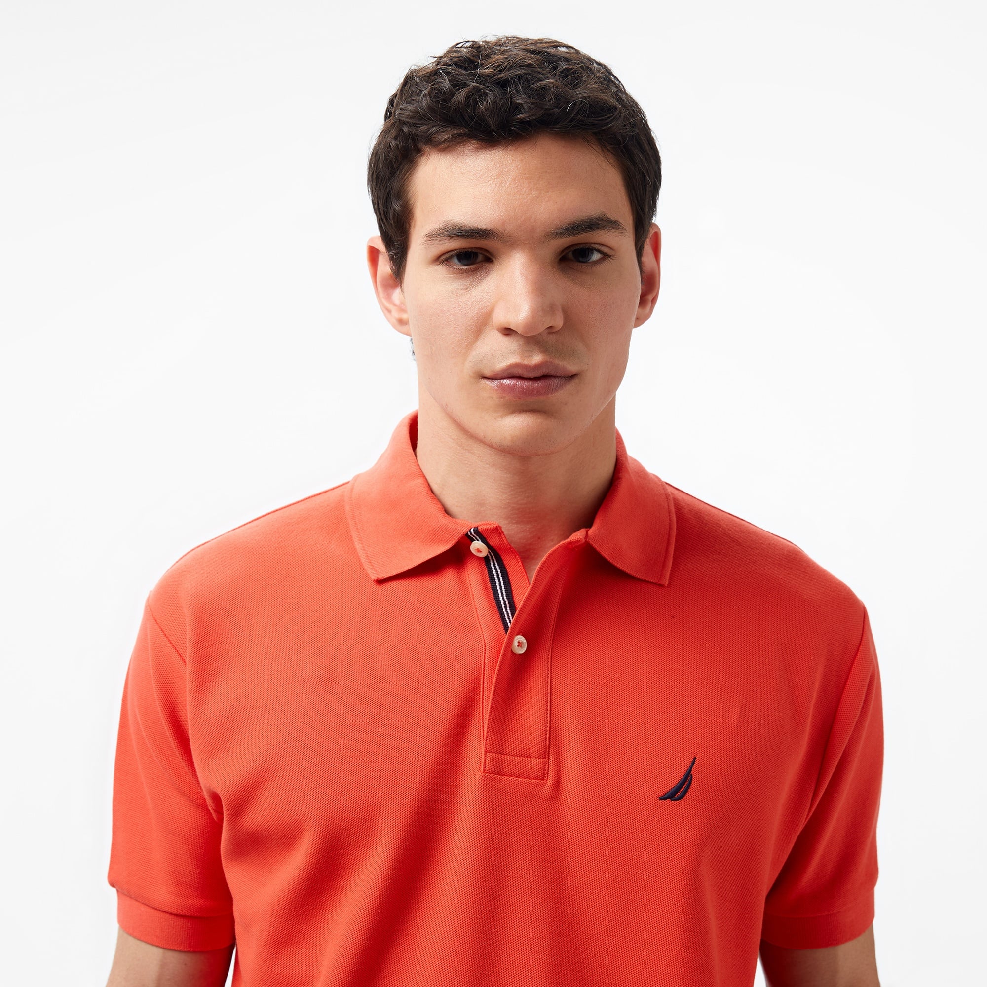 Nautica Erkek Turuncu Classic Fit Kısa Kollu Polo