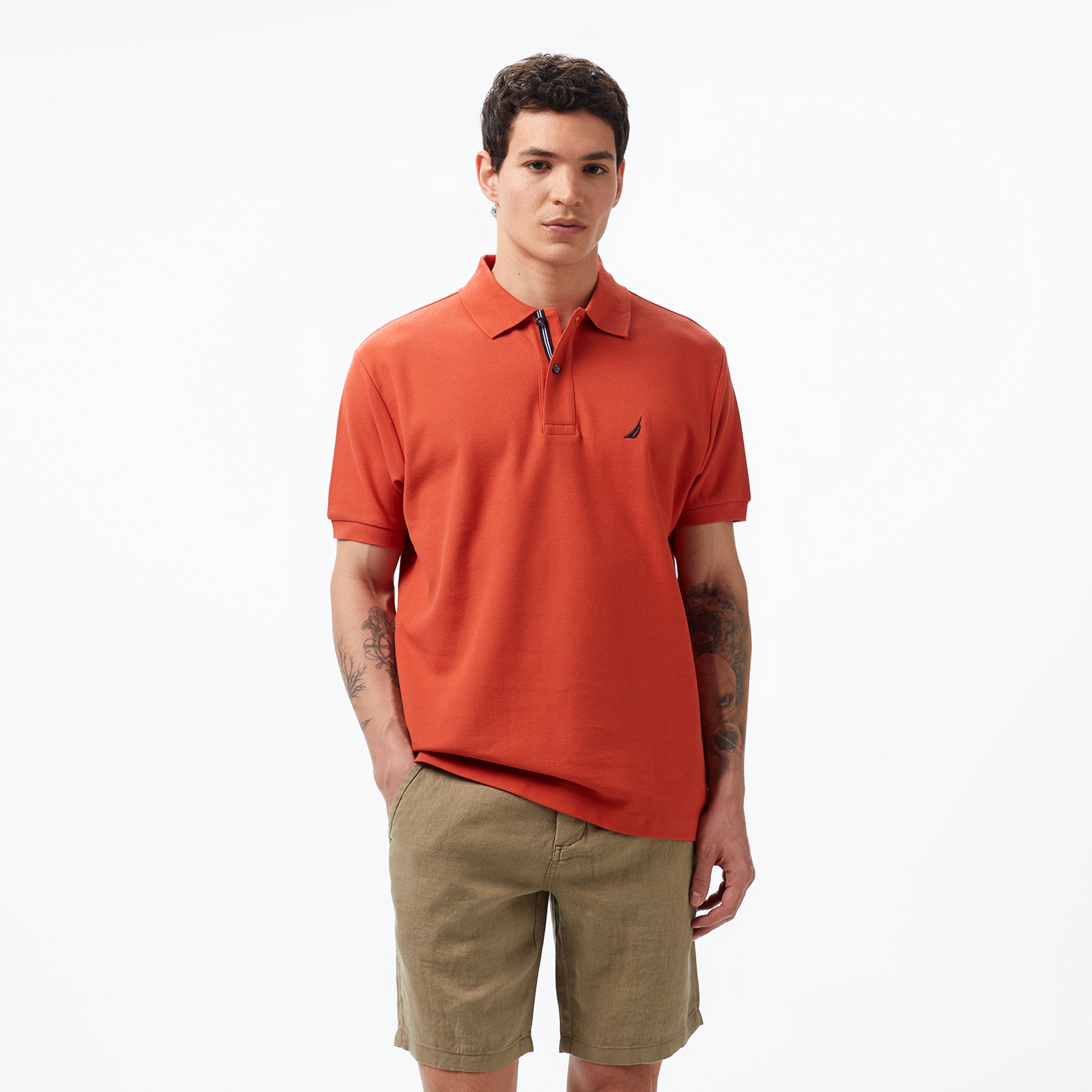 Nautica Erkek Kırmızı Classic Fit Kısa Kollu Polo