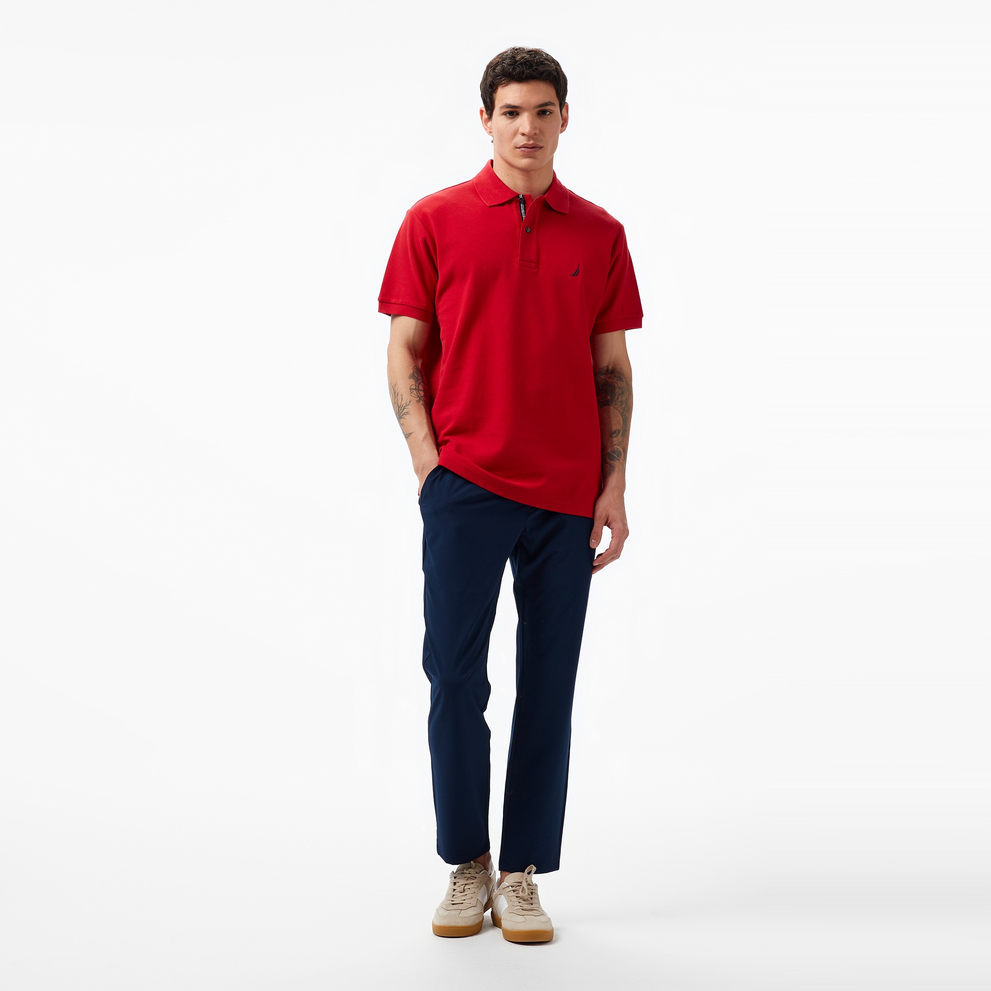 Nautica Erkek Kırmızı Classic Fit Kısa Kollu Polo