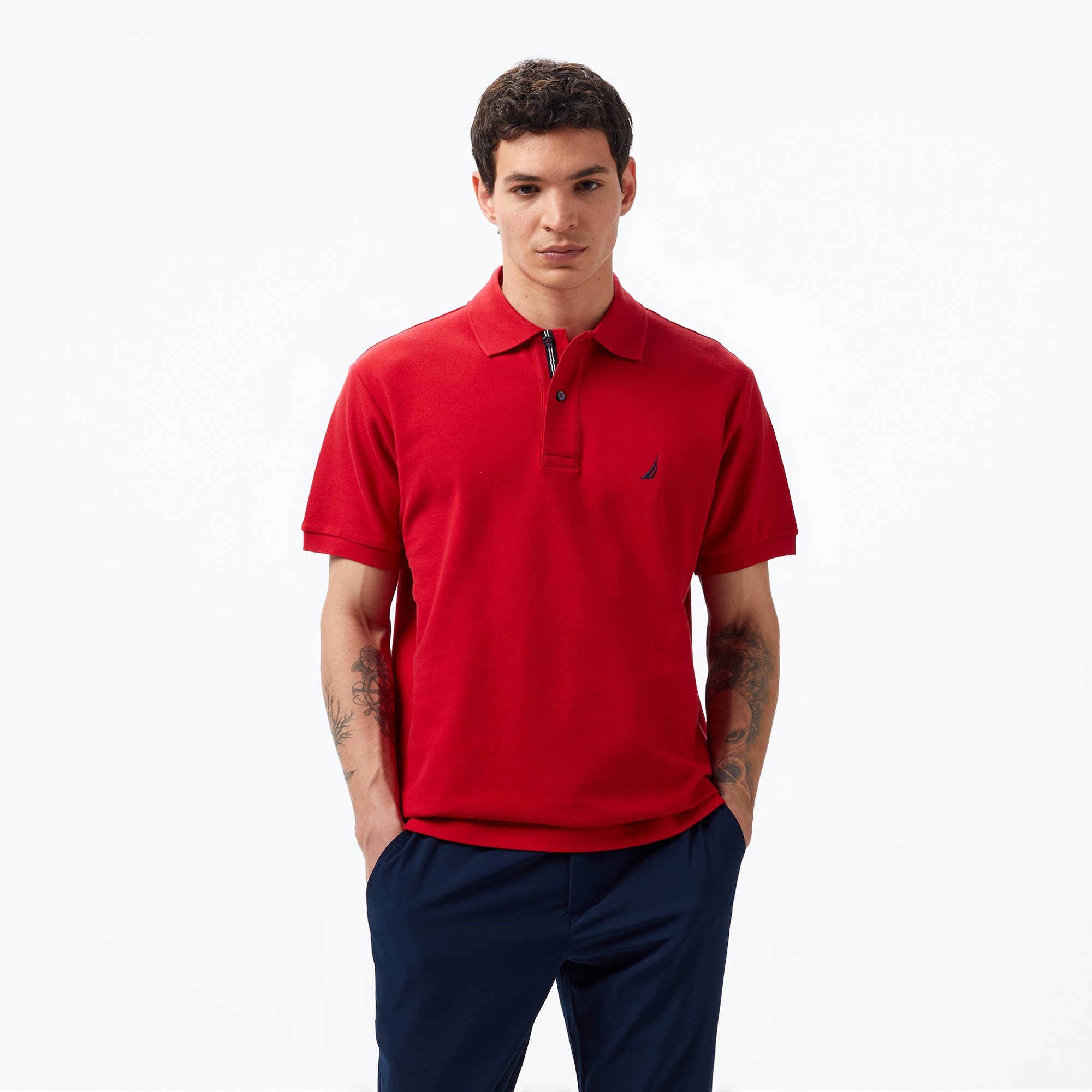 Nautica Erkek Kırmızı Classic Fit Kısa Kollu Polo