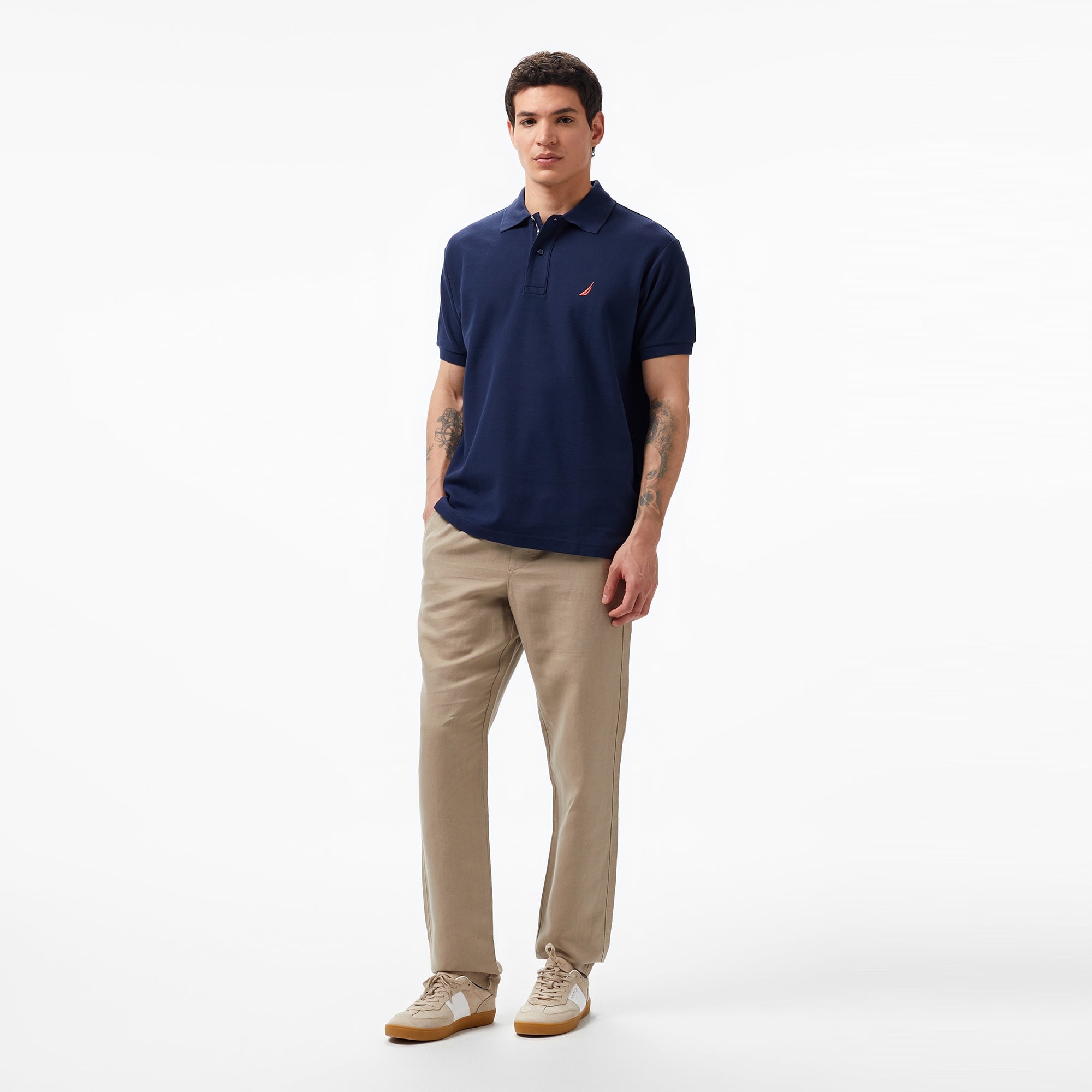 Nautica Erkek Lacivert Classic Fit Kısa Kollu Polo
