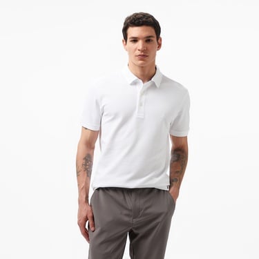  Nautica Erkek Beyaz Slim Fit Kısa Kollu Polo