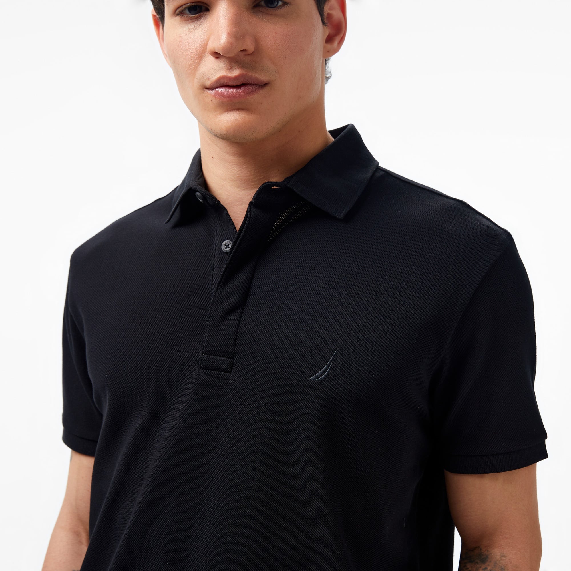 Nautica Erkek Siyah Slim Fit Kısa Kollu Polo