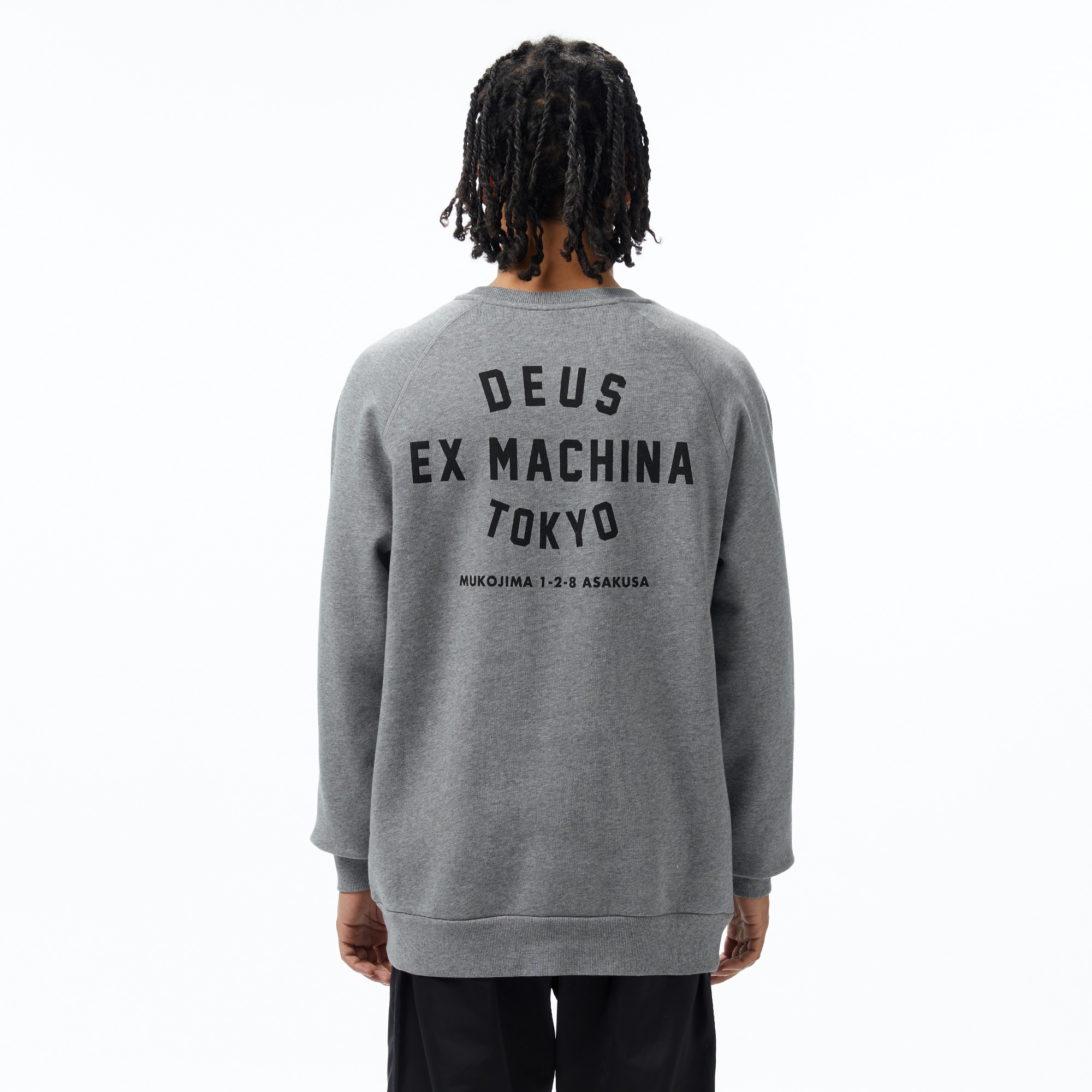 Deus Ex Machina Tokyo Address Crew Erkek Gri Sweatshirt
