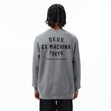  Deus Ex Machina Tokyo Address Crew Erkek Gri Sweatshirt