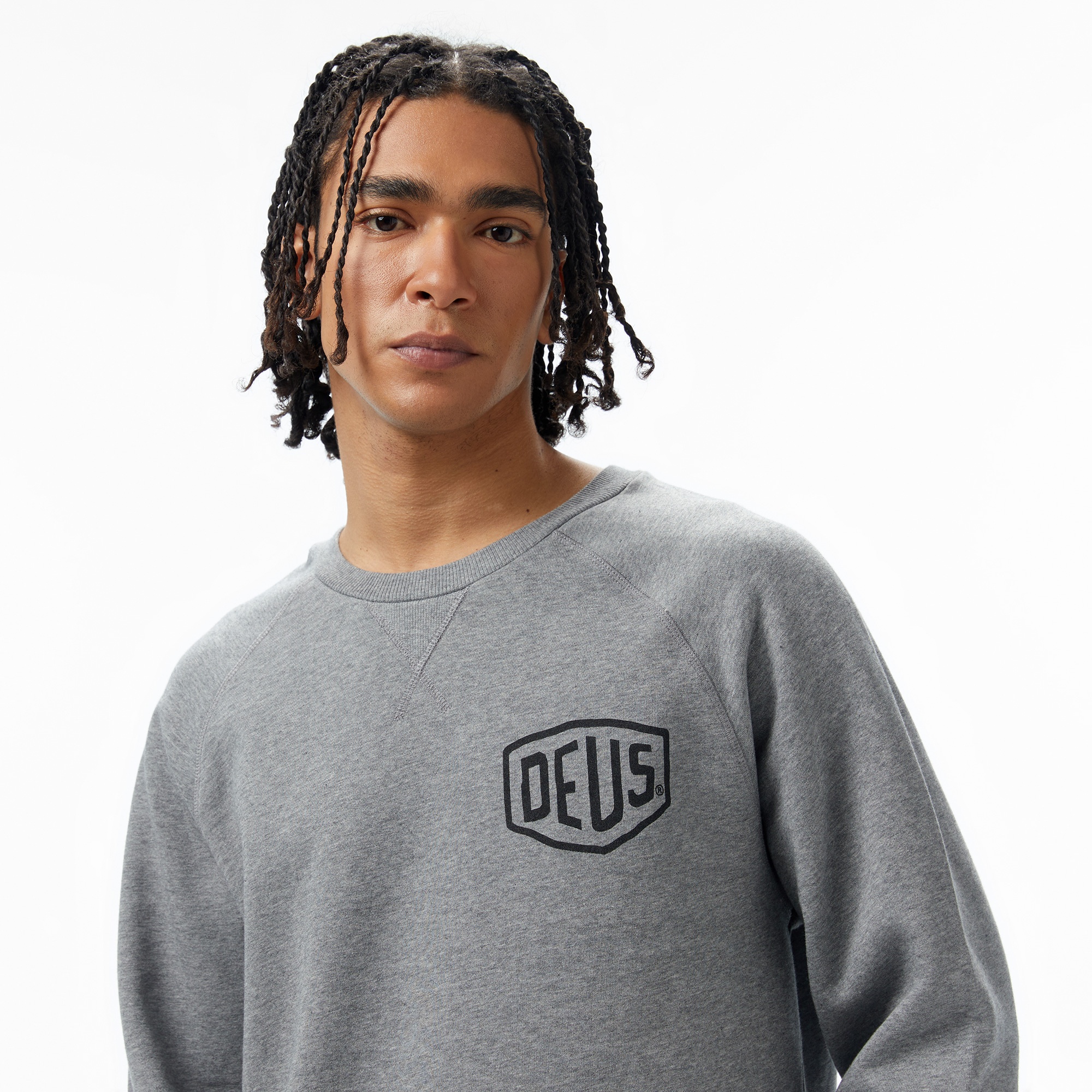 Deus Ex Machina Tokyo Address Crew Erkek Gri Sweatshirt