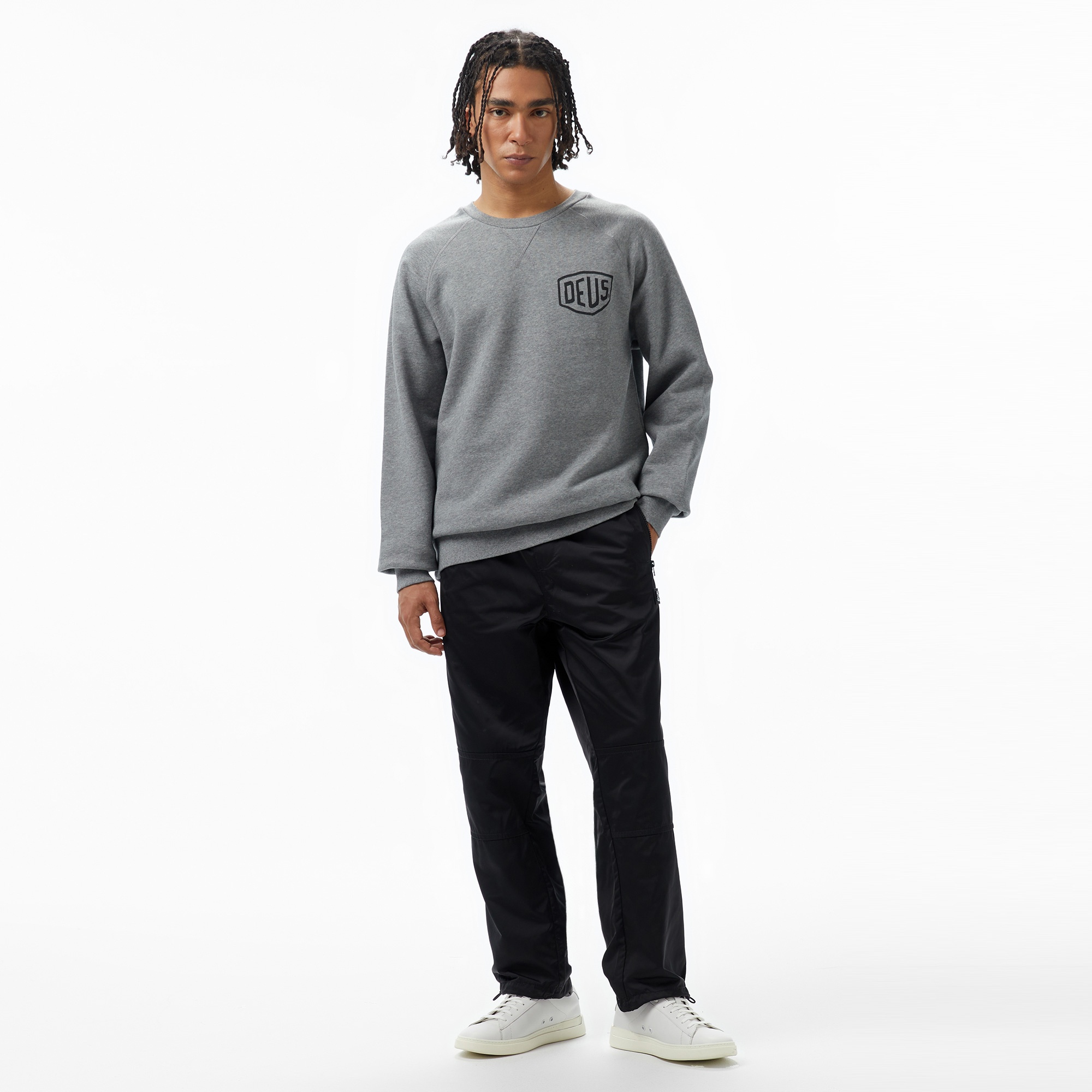 Deus Ex Machina Tokyo Address Crew Erkek Gri Sweatshirt