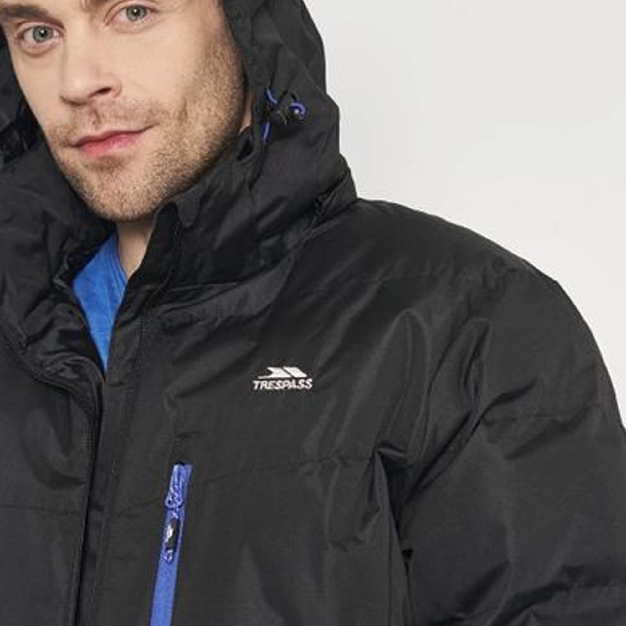 Trespass Blustery - Padded Erkek Siyah Outdoor Ceketi