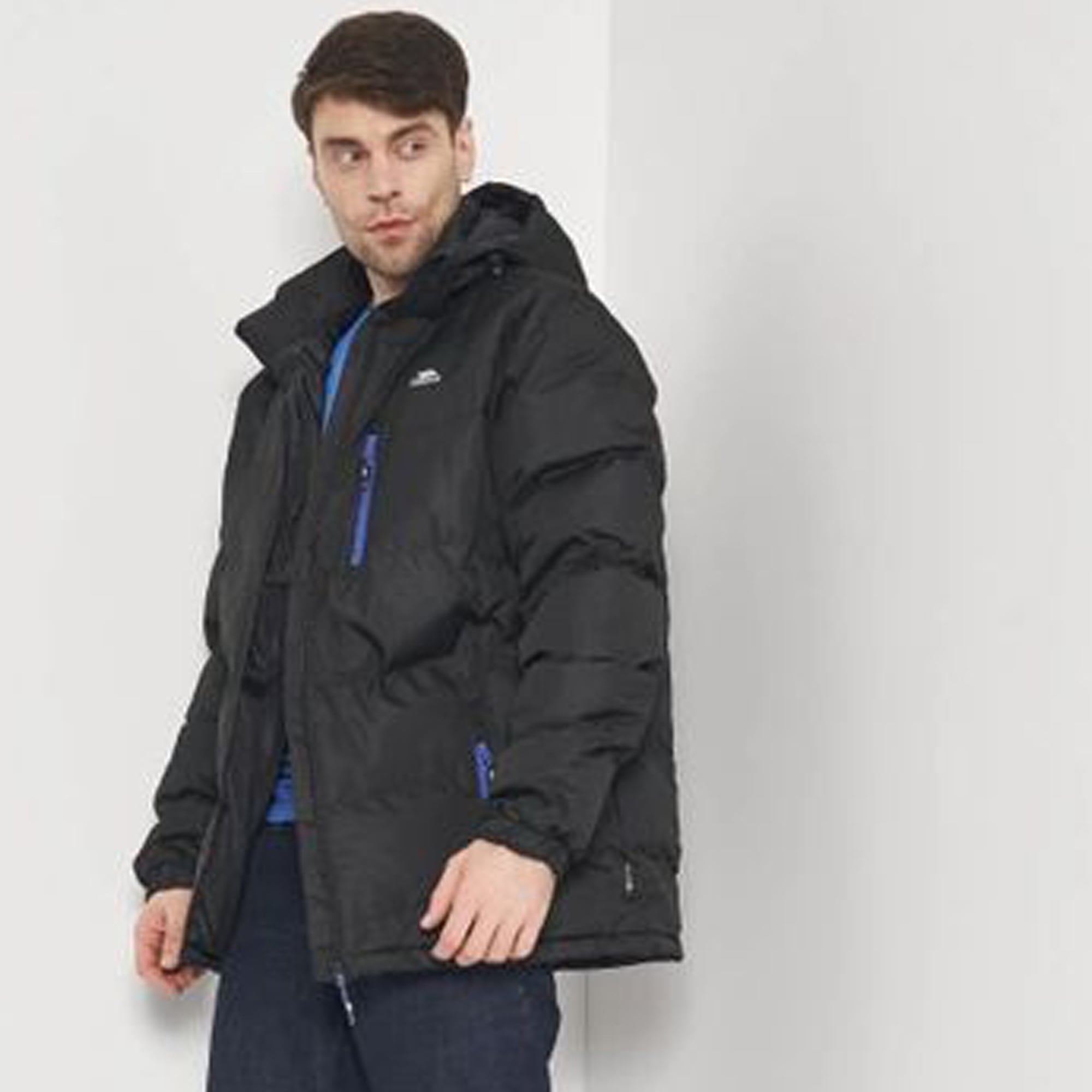 Trespass Blustery - Padded Erkek Siyah Outdoor Ceketi