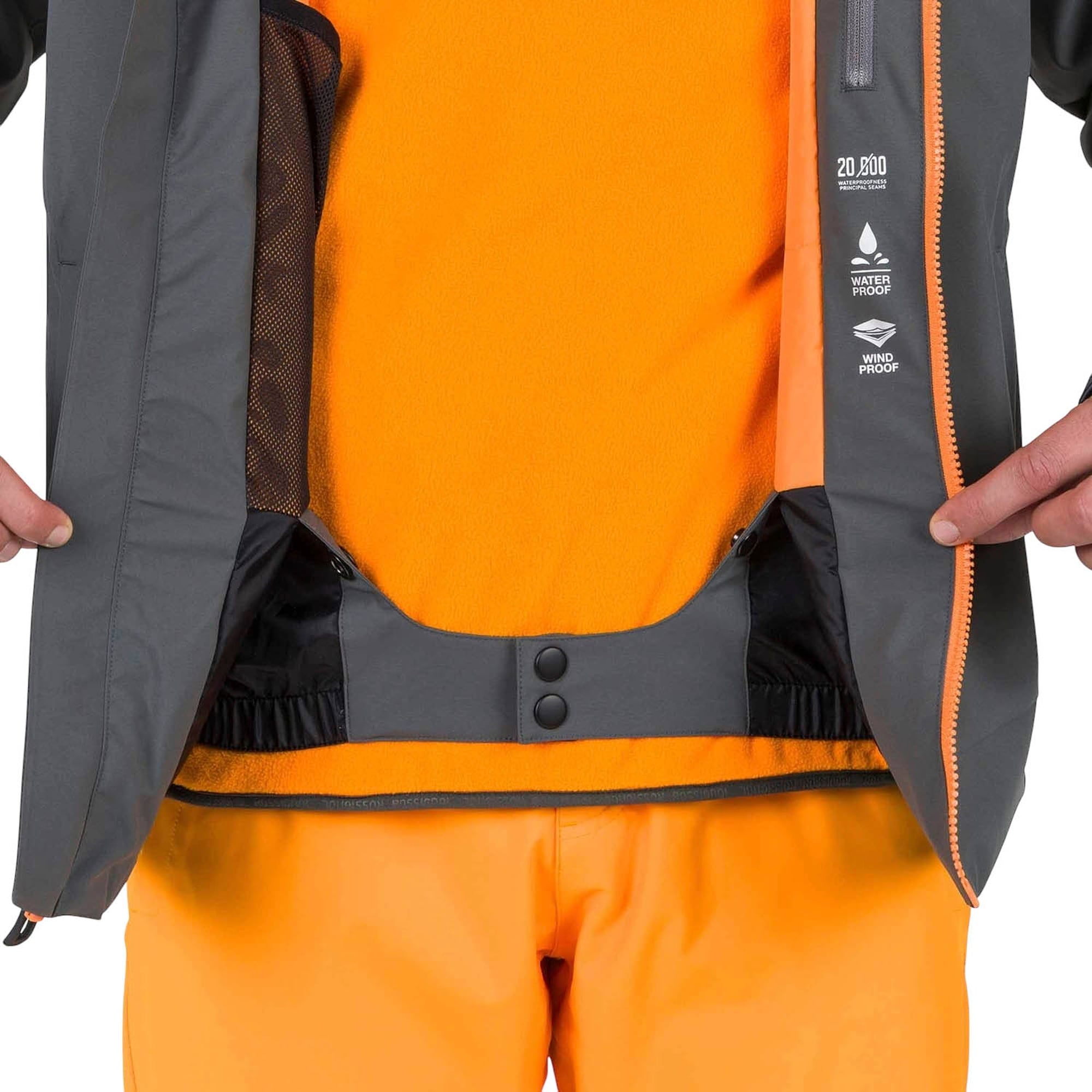 Rossignol Strawpile Erkek Gri Kayak Ceketi