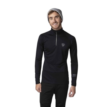  Rossignol Poursuite 1/2 Zip Erkek Siyah Içlik Üst