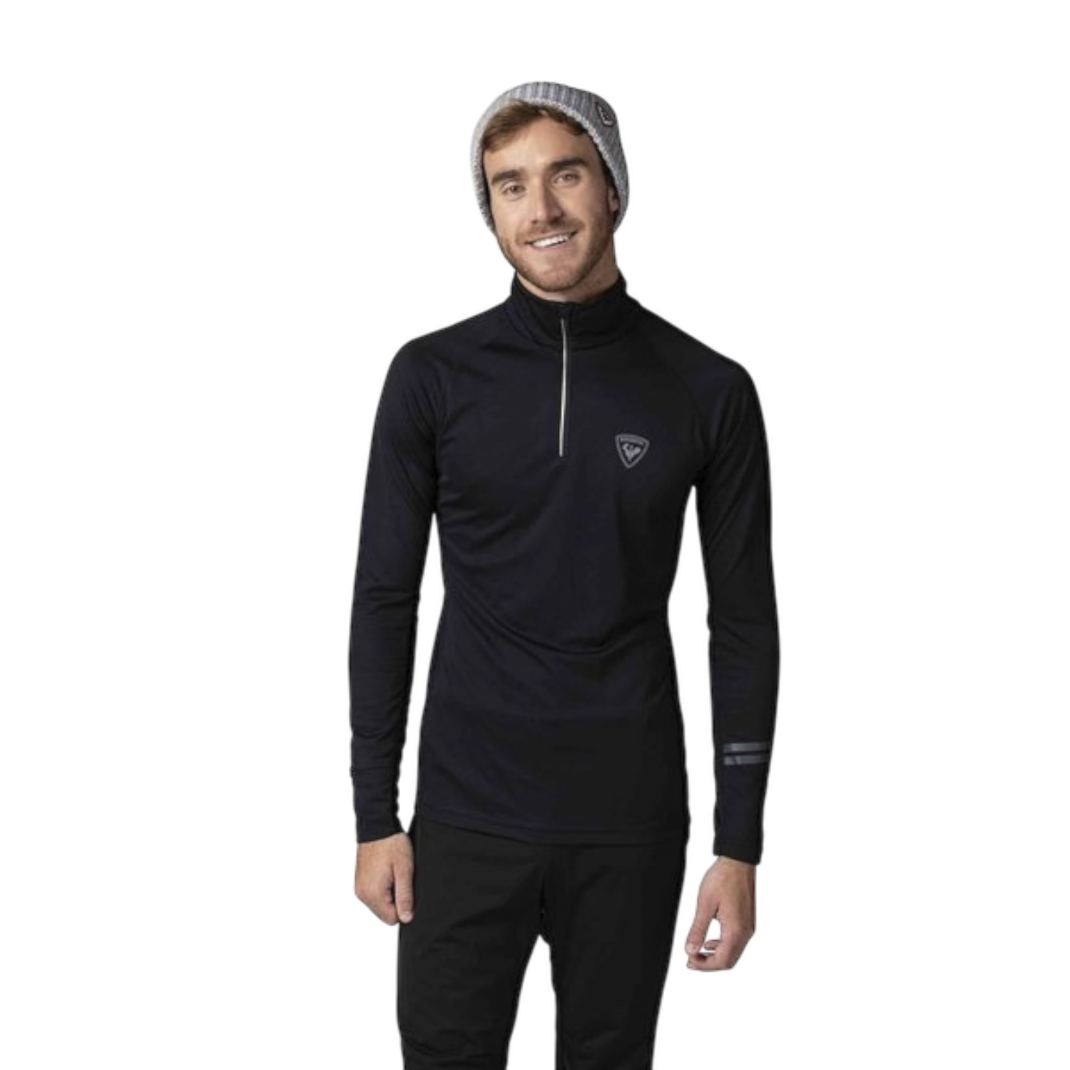  Rossignol Poursuite 1/2 Zip Erkek Siyah Içlik Üst