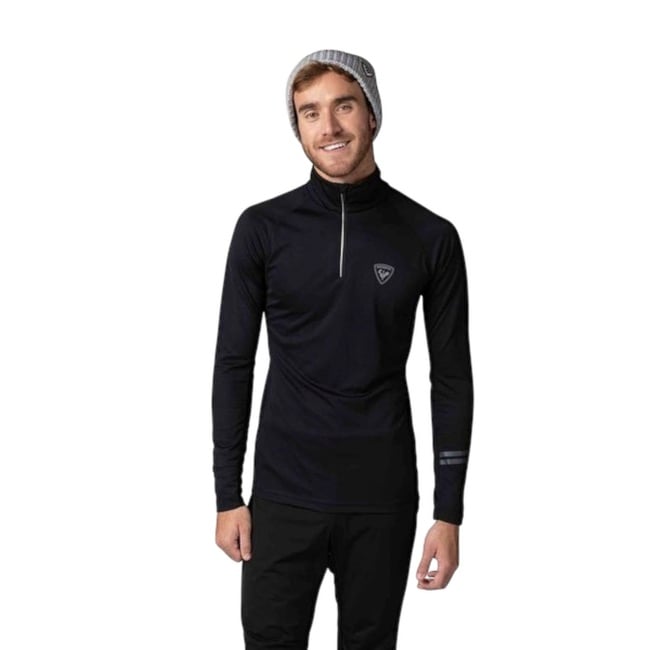  Rossignol Poursuite 1/2 Zip Erkek Siyah Içlik Üst
