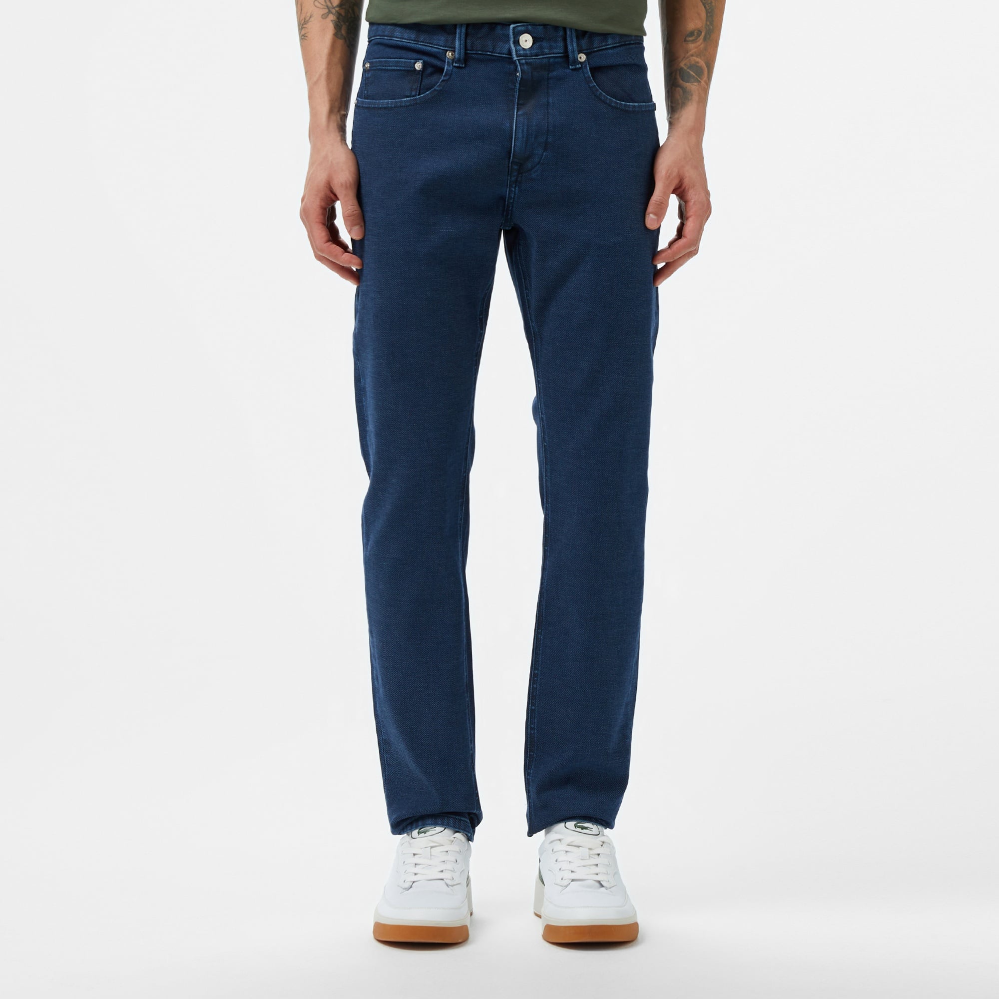 Lacoste Erkek Slim Fit Mavi Jean Pantolon
