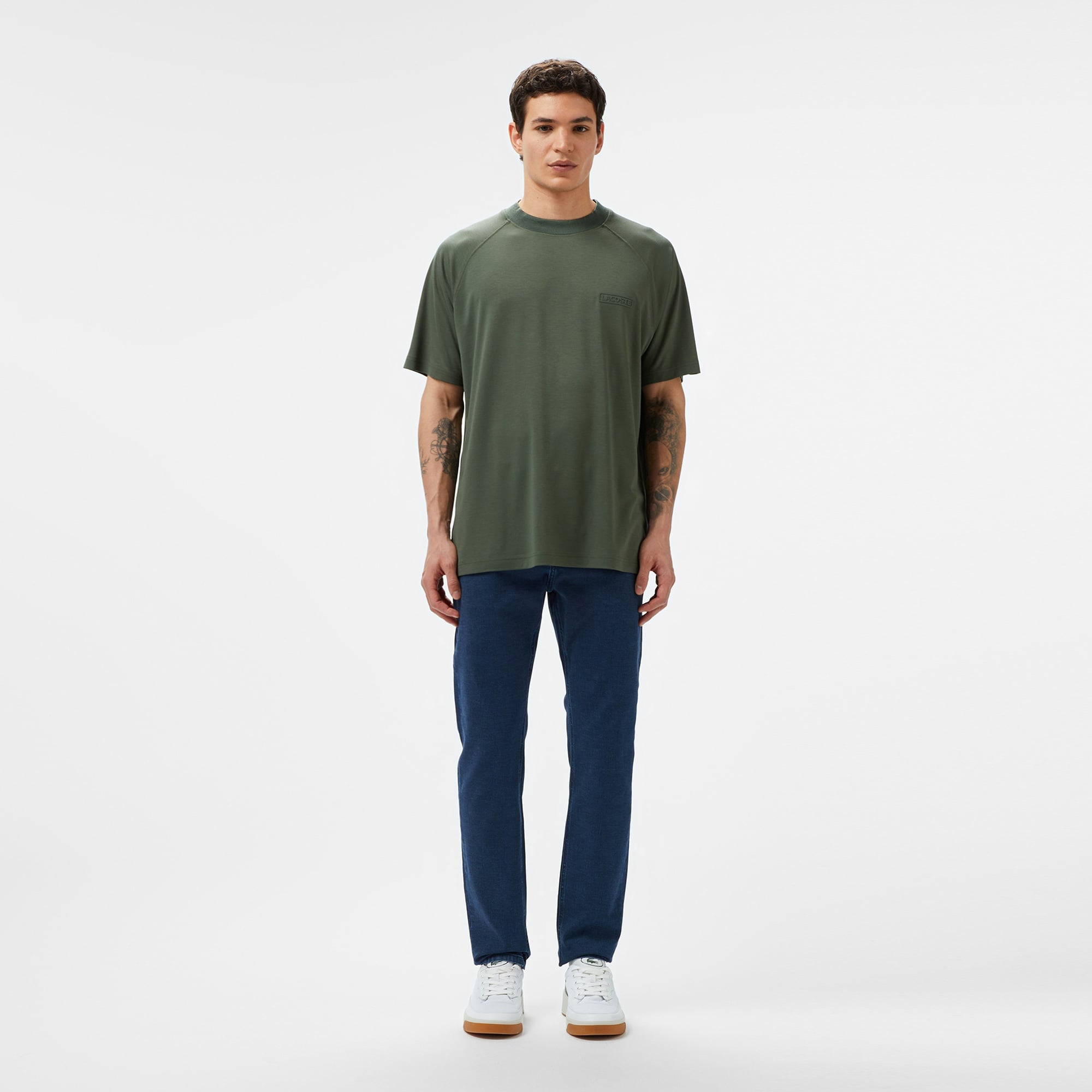 Lacoste Erkek Slim Fit Mavi Jean Pantolon