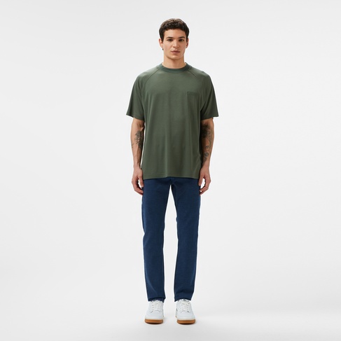  Lacoste Erkek Slim Fit Mavi Jean Pantolon
