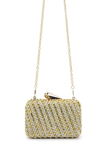  Tamer Tanca Kadın Vegan Altın Abiye Çanta