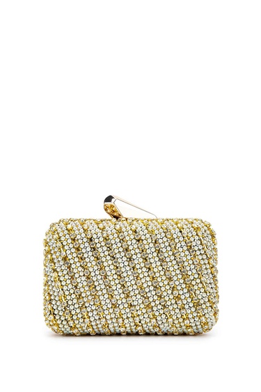  Tamer Tanca Kadın Vegan Altın Abiye Çanta