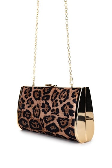  Tamer Tanca Kadın Vegan Leopar Abiye Çanta