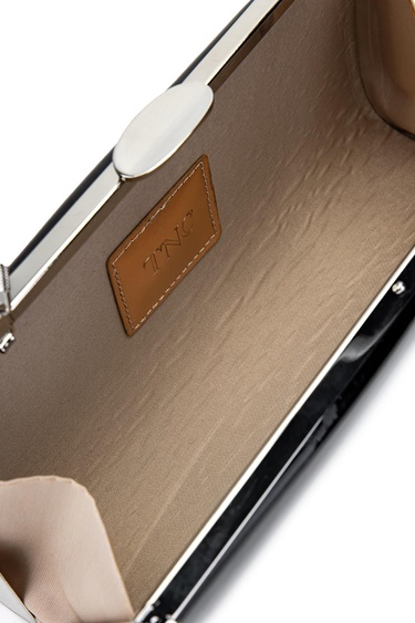  Tamer Tanca Kadın Vegan Siyah Rugan Abiye Çanta