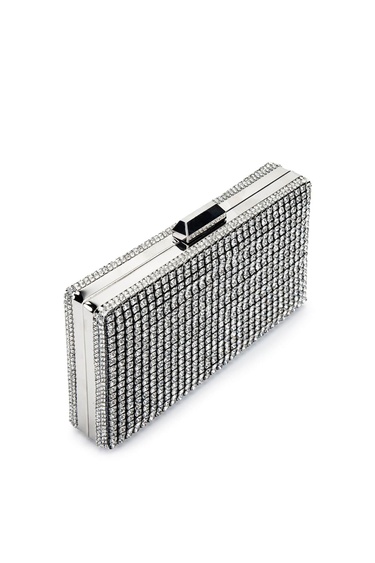  Tamer Tanca Kadın Vegan Gri Abiye Çanta