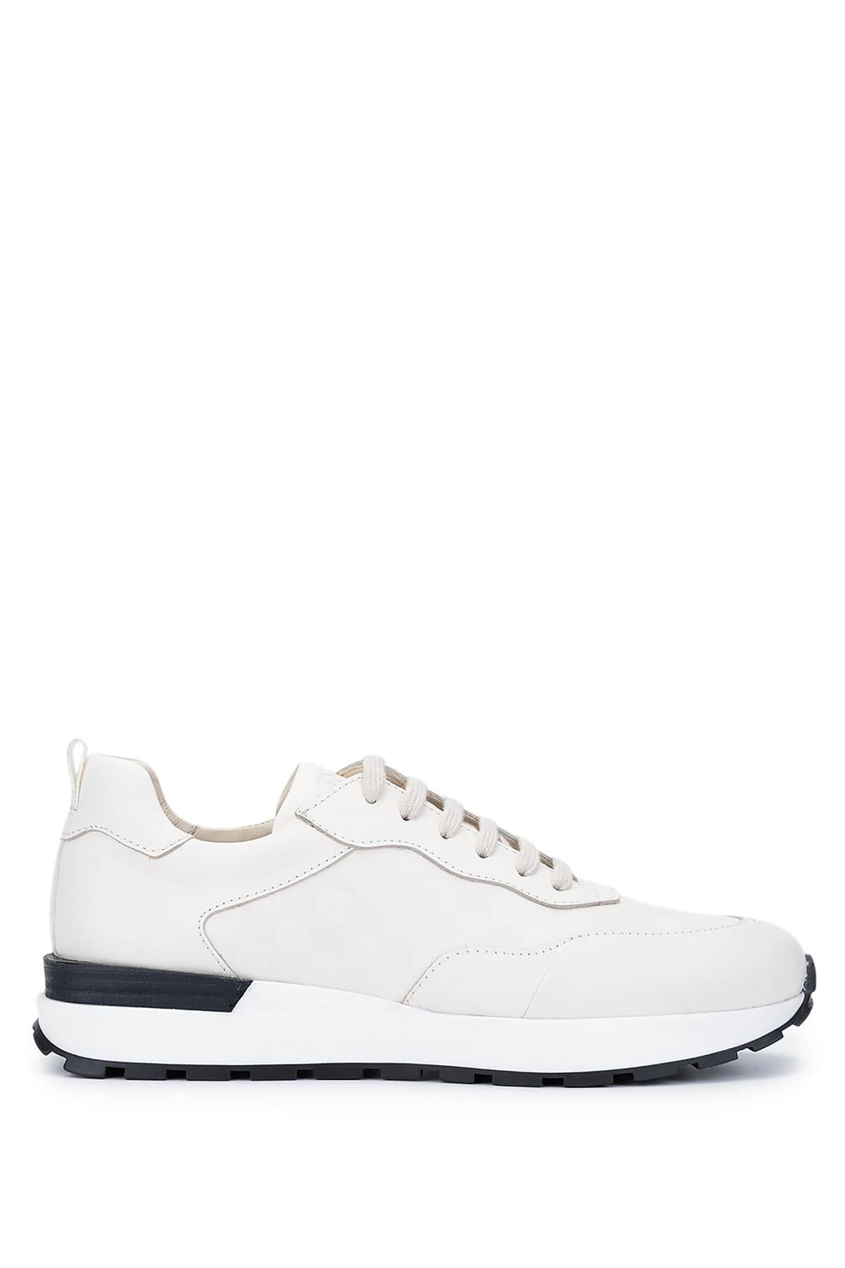 Tamer Tanca Tamer Tanca Bej Erkek Hakiki Deri Fildişi Sneakers &amp; Spor Ayakkabı FashFed'de! Bej - 8. görsel