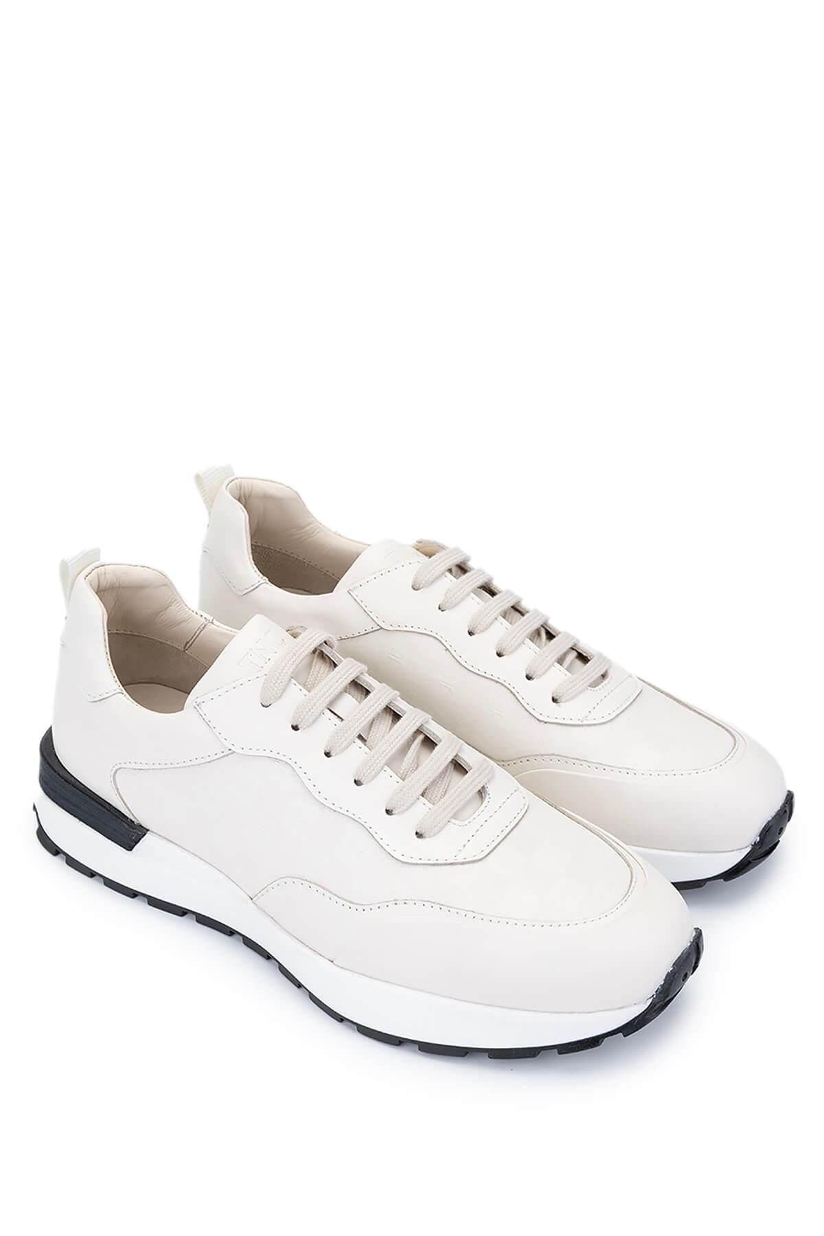 Tamer Tanca Tamer Tanca Bej Erkek Hakiki Deri Fildişi Sneakers &amp; Spor Ayakkabı FashFed'de! Bej - 13. görsel