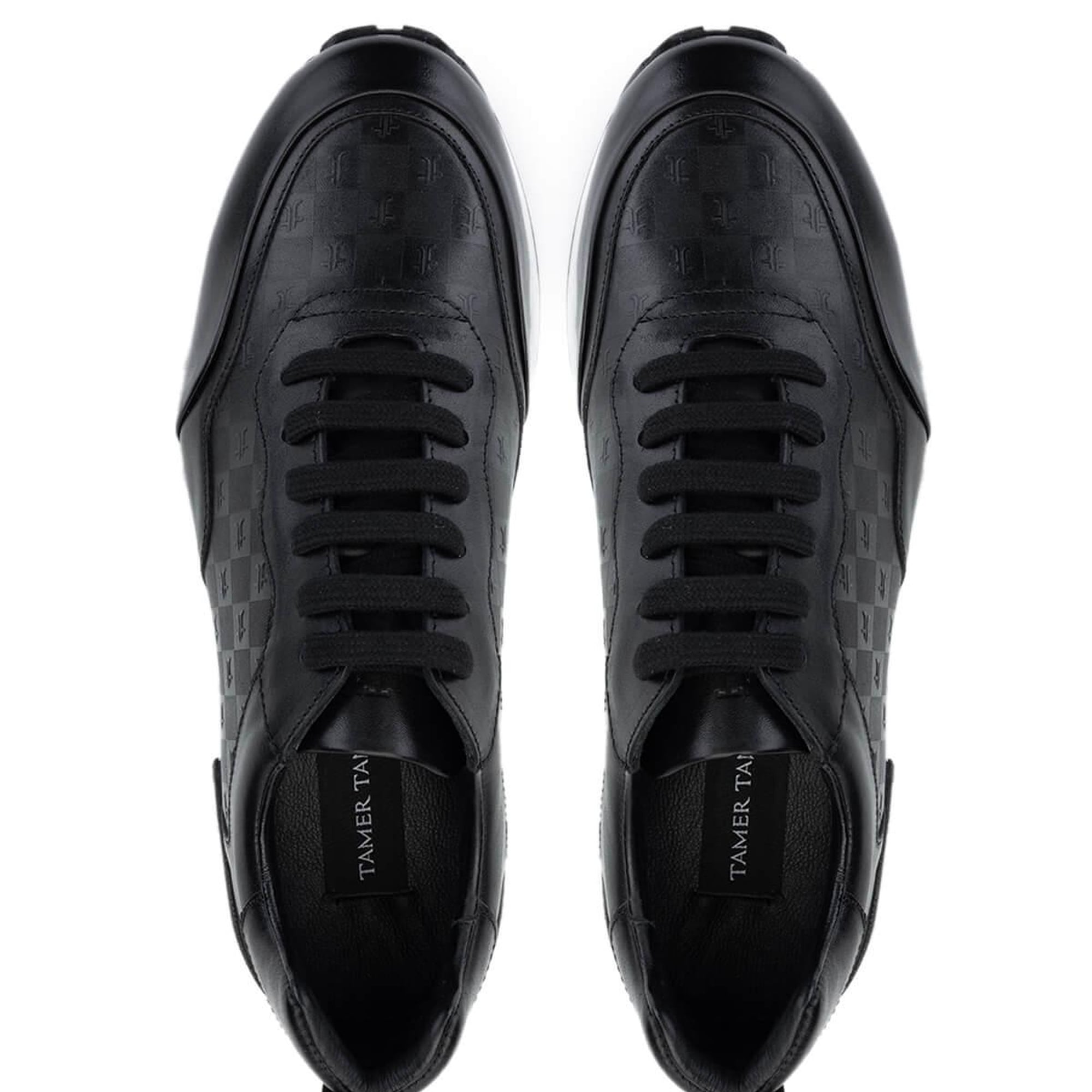 Tamer Tanca Erkek Hakiki Deri Siyah Sneakers & Spor Ayakkabı