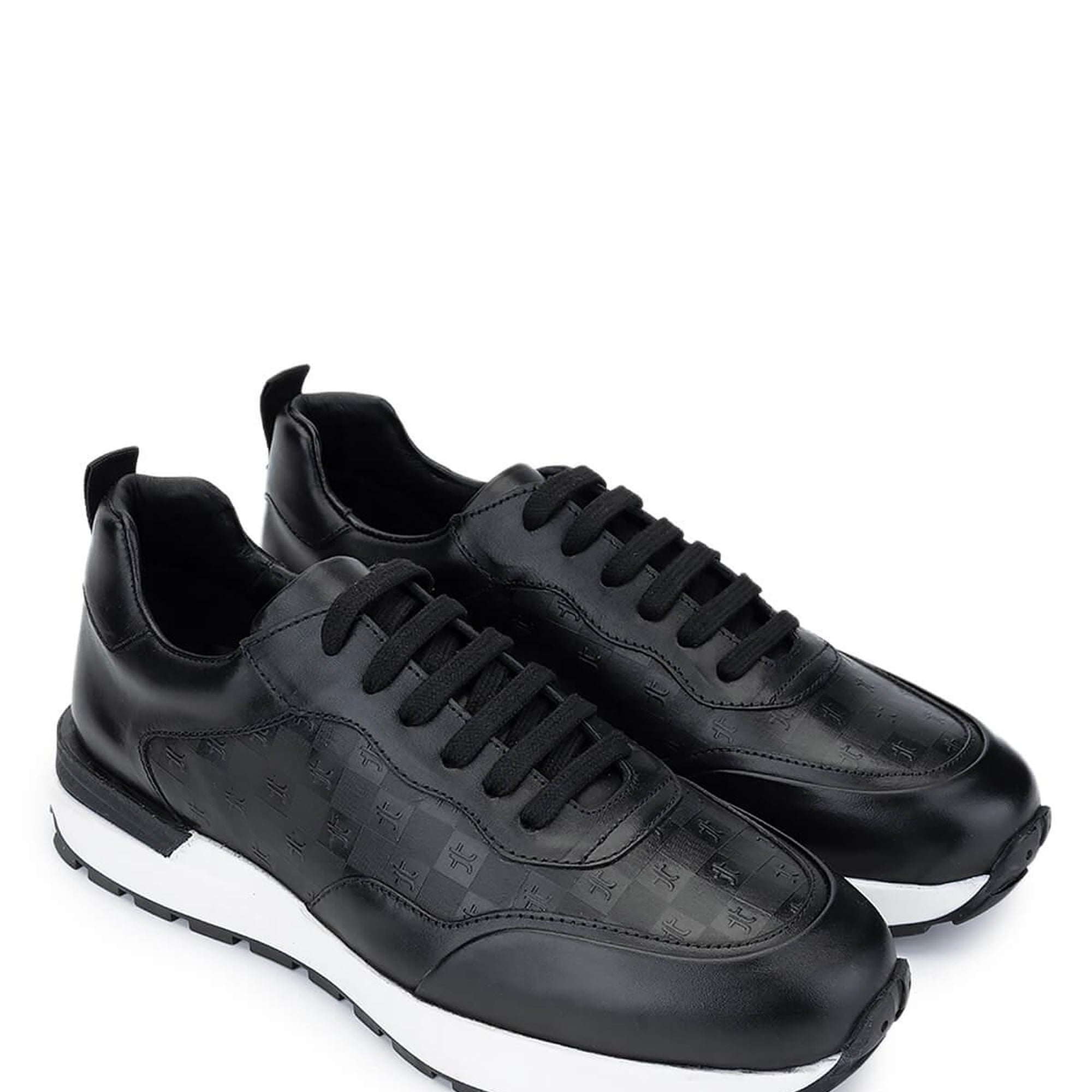 Tamer Tanca Erkek Hakiki Deri Siyah Sneakers & Spor Ayakkabı