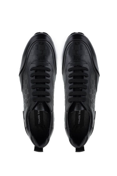  Tamer Tanca Erkek Hakiki Deri Siyah Sneakers & Spor Ayakkabı