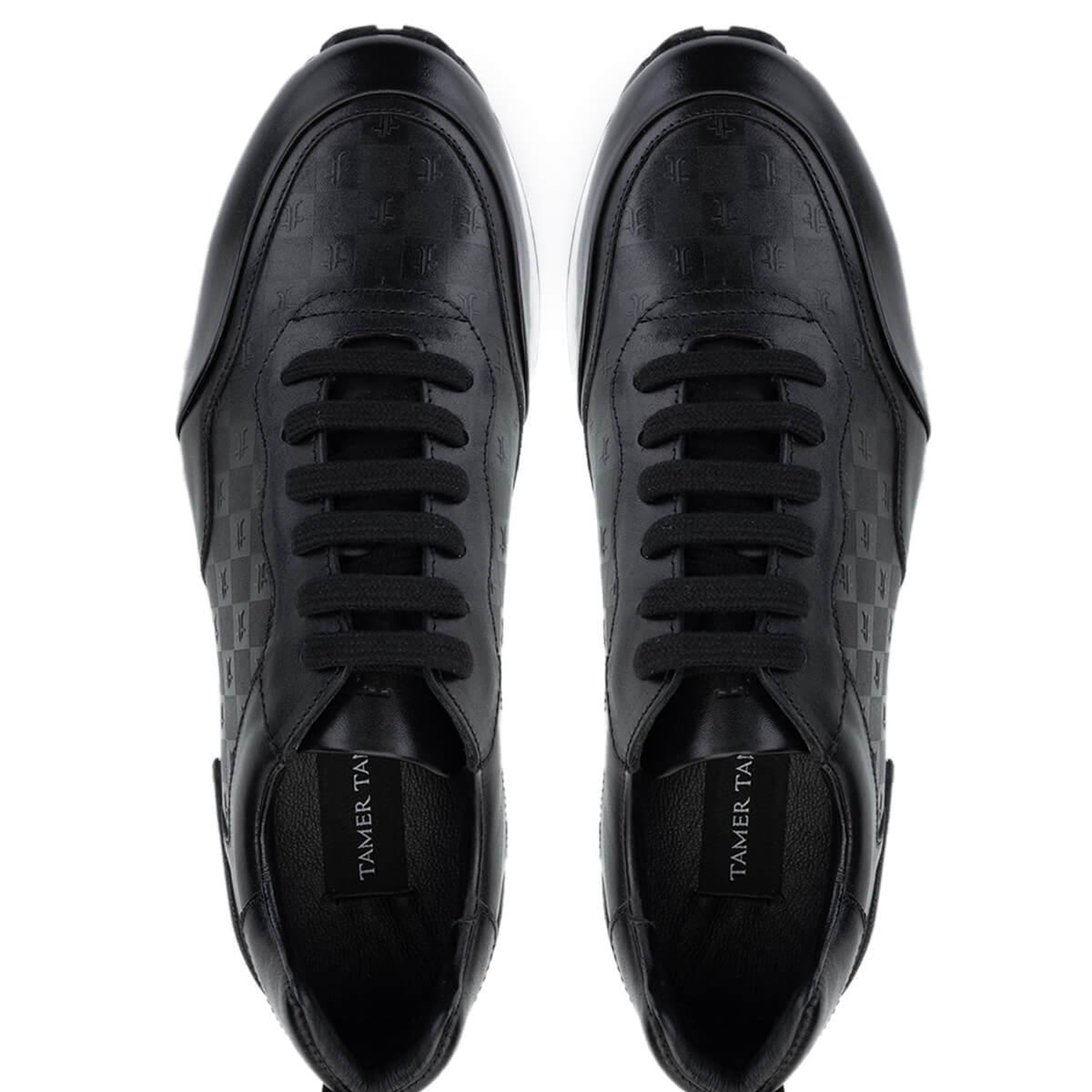 Tamer Tanca Erkek Hakiki Deri Siyah Sneakers & Spor Ayakkabı