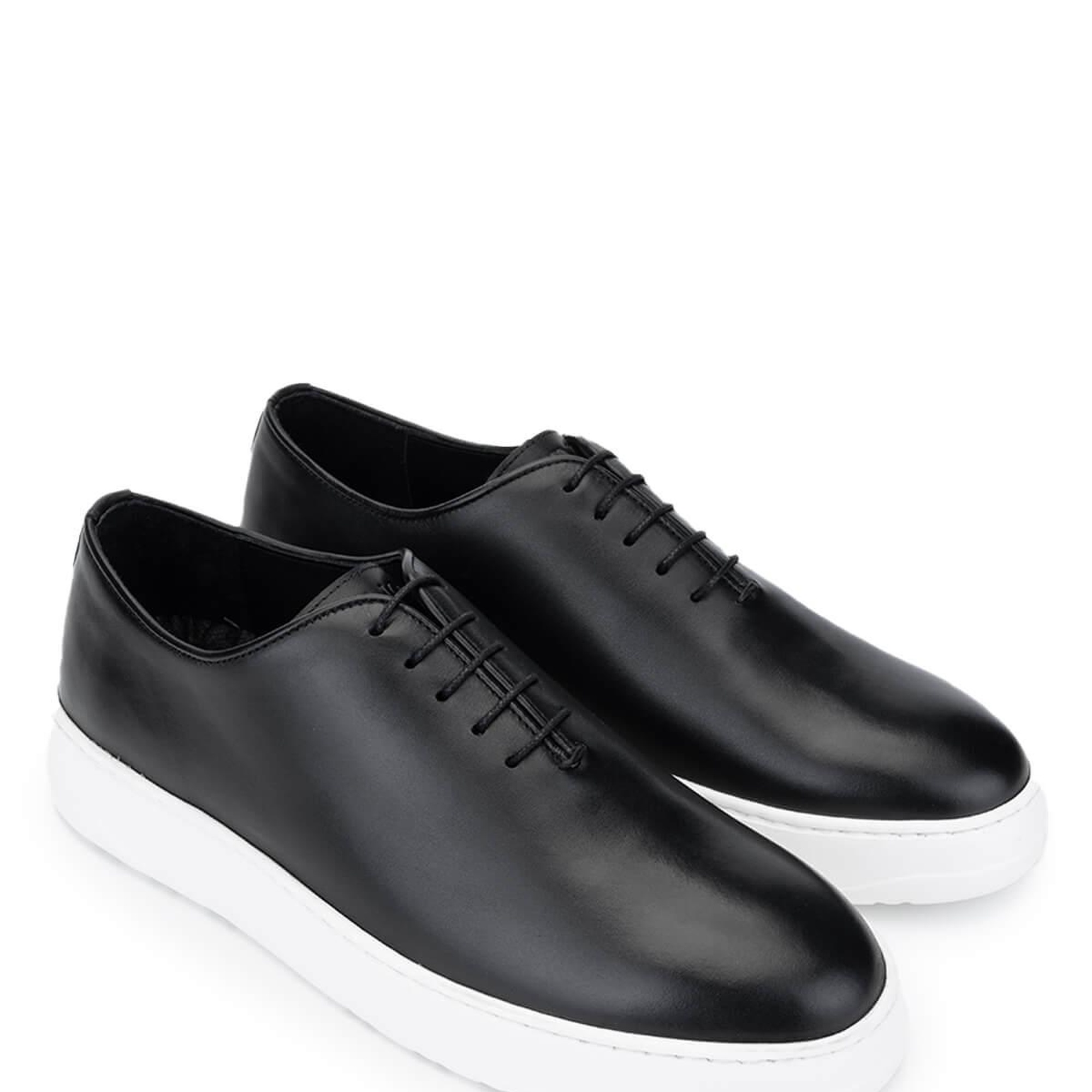 Tamer Tanca Erkek Hakiki Deri Siyah Deri Casual Ayakkabı