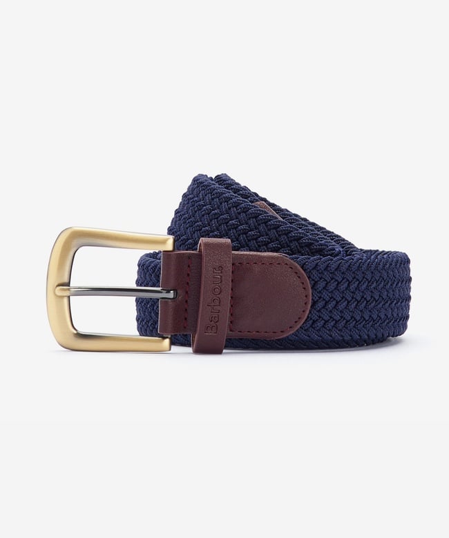  Barbour Esnek Dokuma Deri Kemer