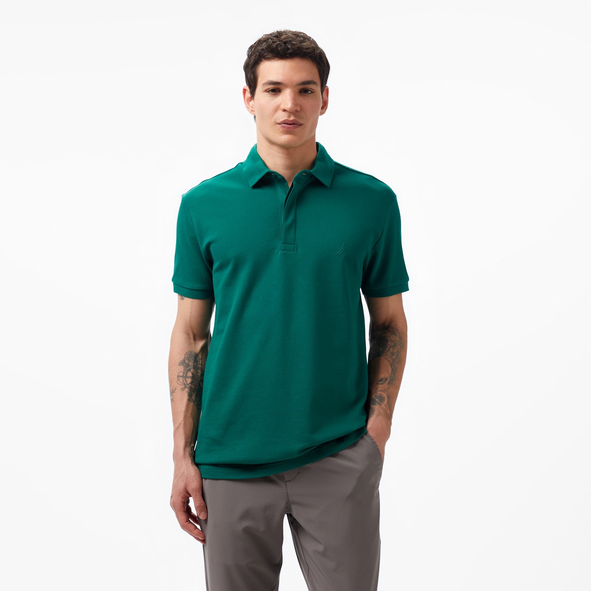 Nautica Erkek Yeşil Slim Fit Polo