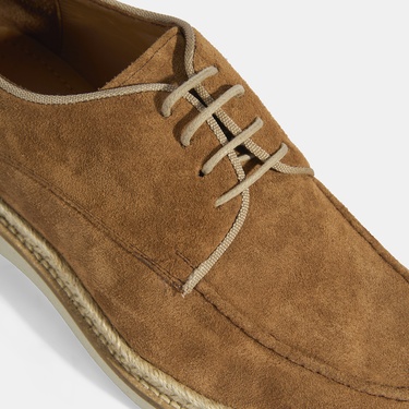  Erkek Taba Örgü Detaylı Bağcıklı Günlük Ayakkabı