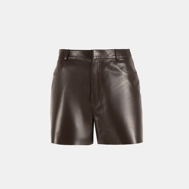  Limited Edition Kadın Kahve Deri Şort