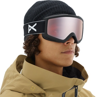 Anon Erkek Kayak/Snowboard Ekipman Goggle Helix 2.0 W/Spare Siyah