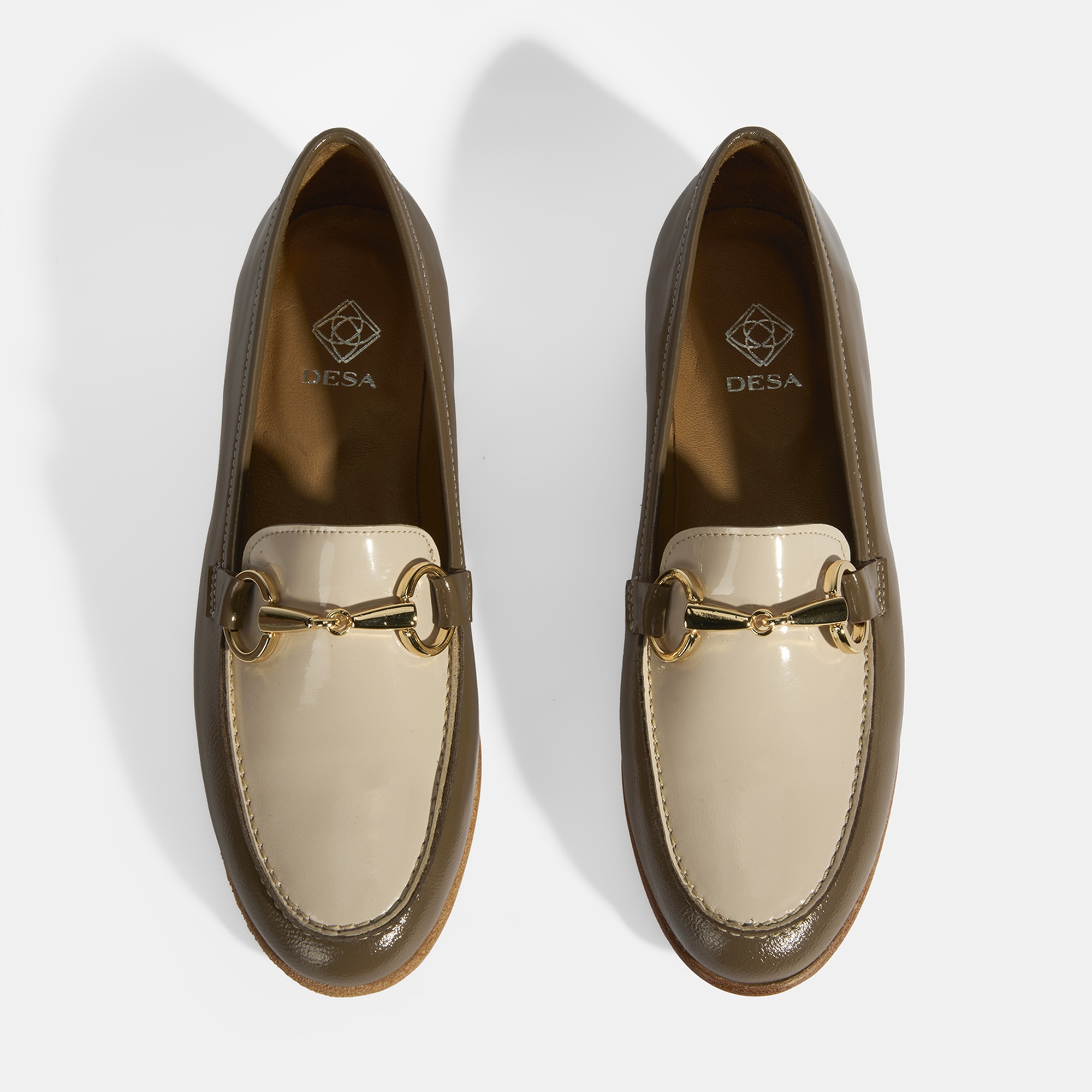 Vizon Kadın Metal Aksesuarlı Slip-On Rugan Loafer