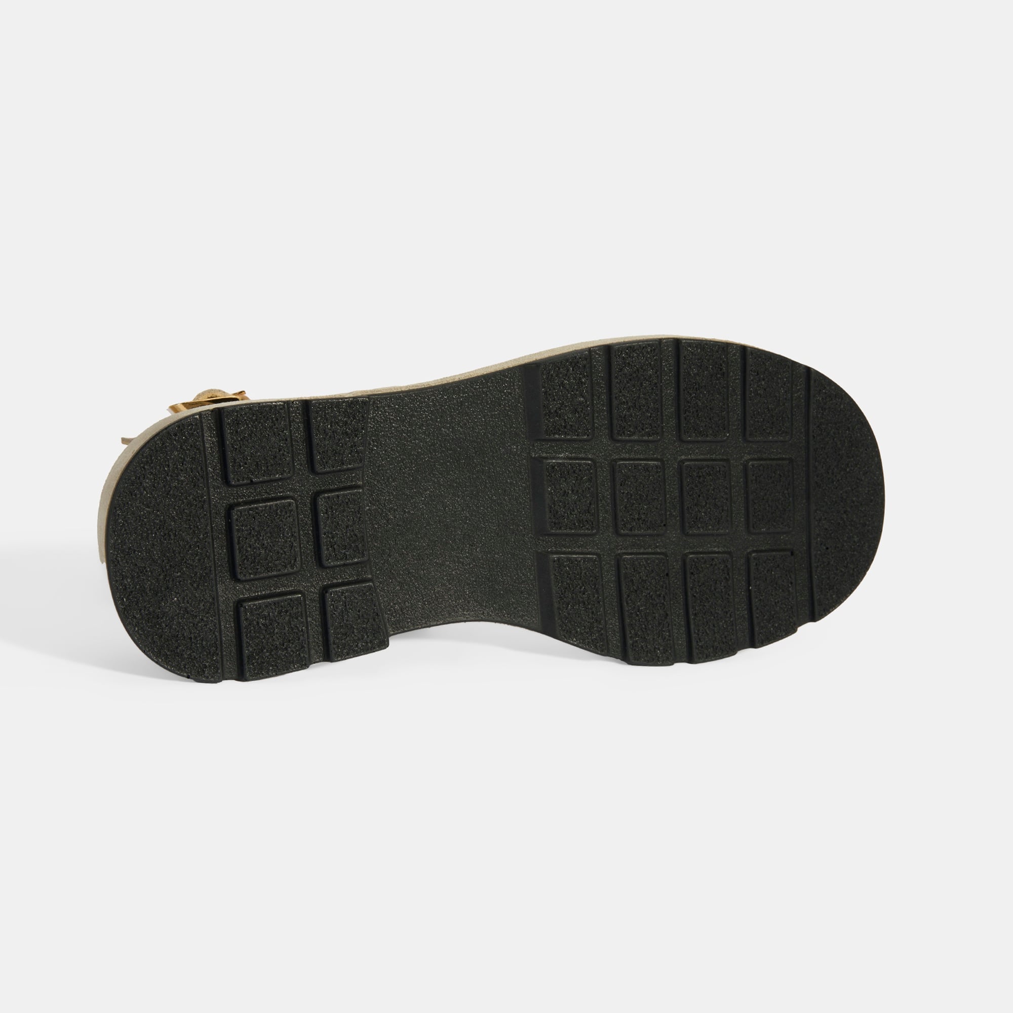 Kadın Bej Süet Tokalı Sandalet