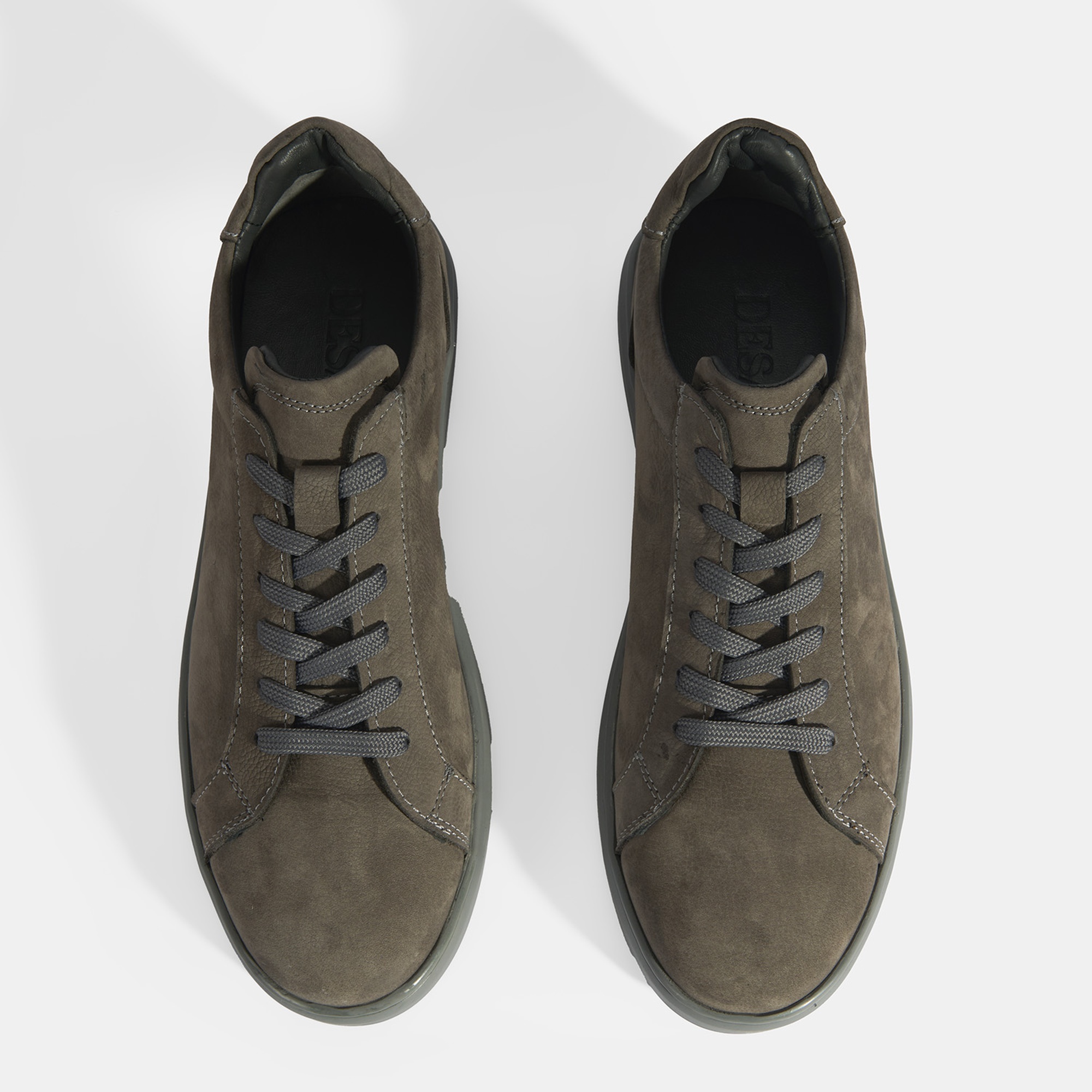 Erkek Gri Bağcıklı Nubuk Deri Günlük Ayakkabı