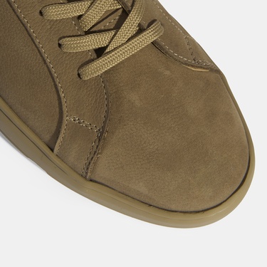  Erkek Vizon Bağcıklı Nubuk Deri Günlük Ayakkabı