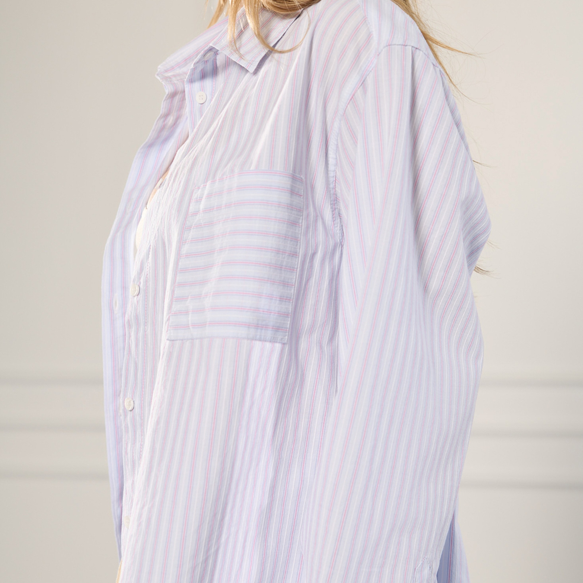 Çizgili Poplin Gömlek