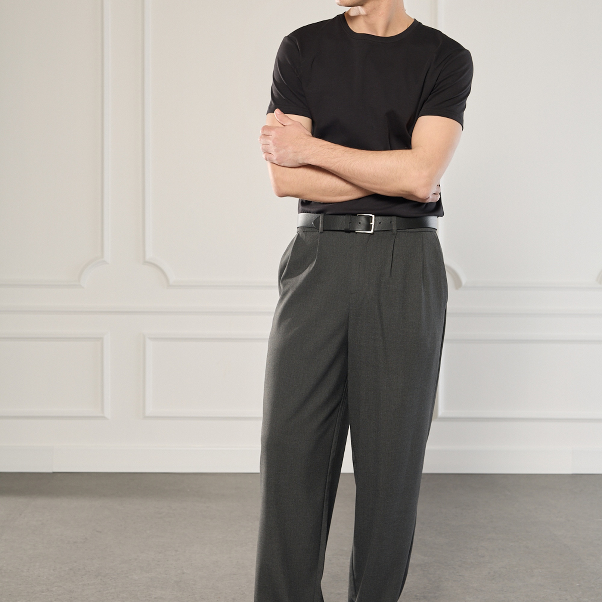 Beli Lastikli Pileli Pantolon