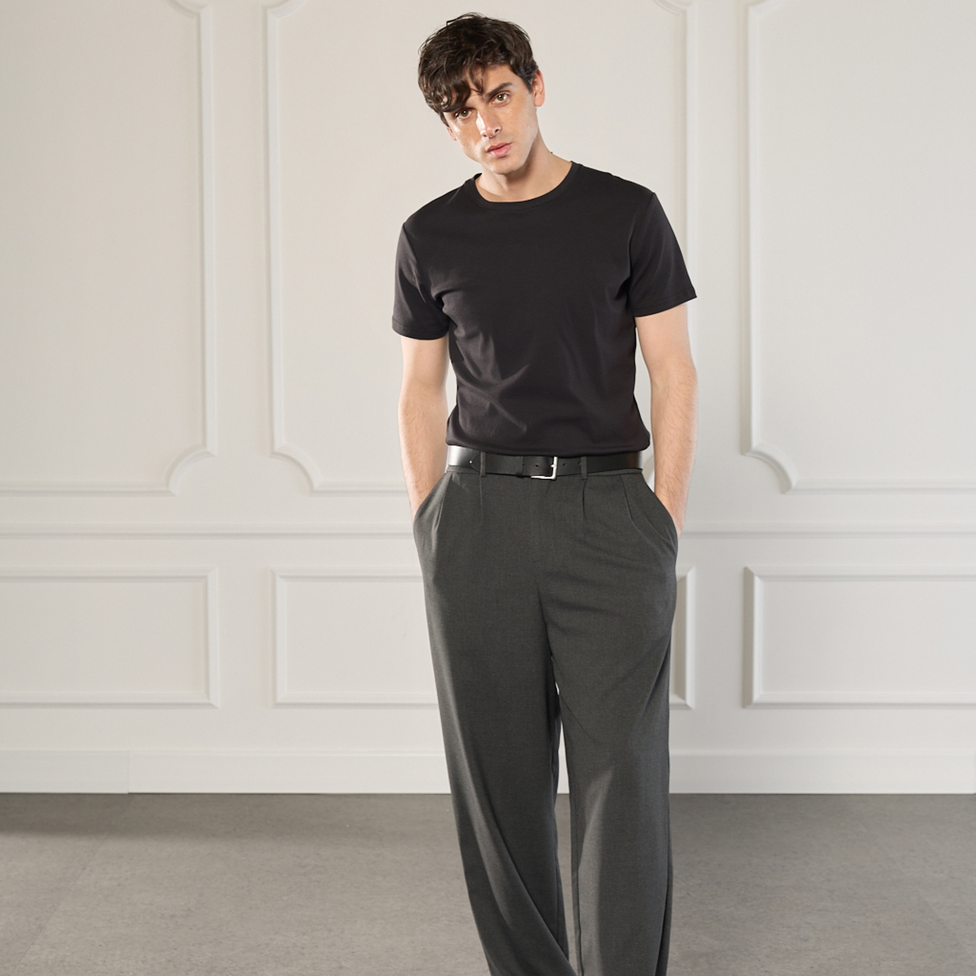 Beli Lastikli Pileli Pantolon