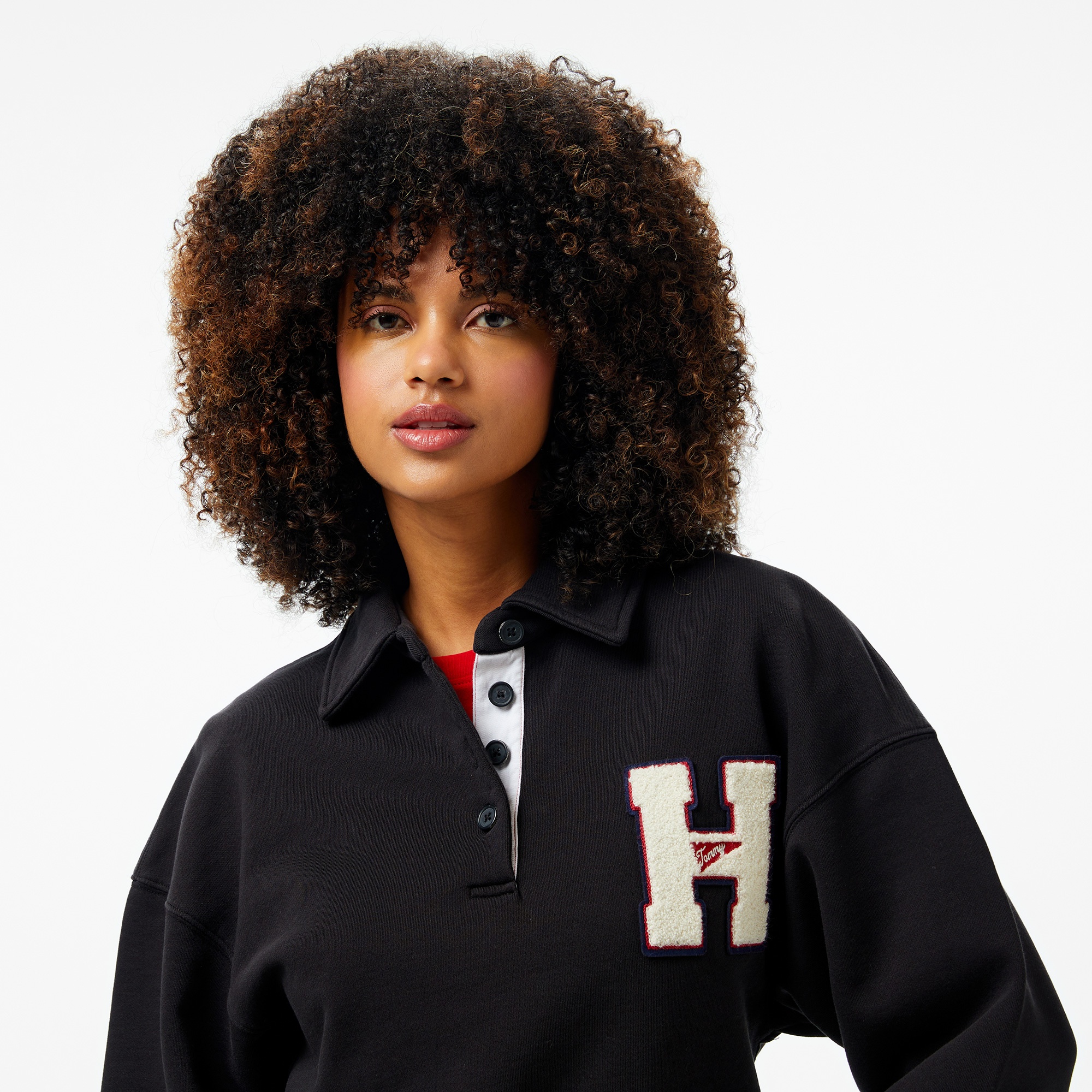 Tommy Jeans H Graphic Hwk Kadın Siyah Sweatshirt