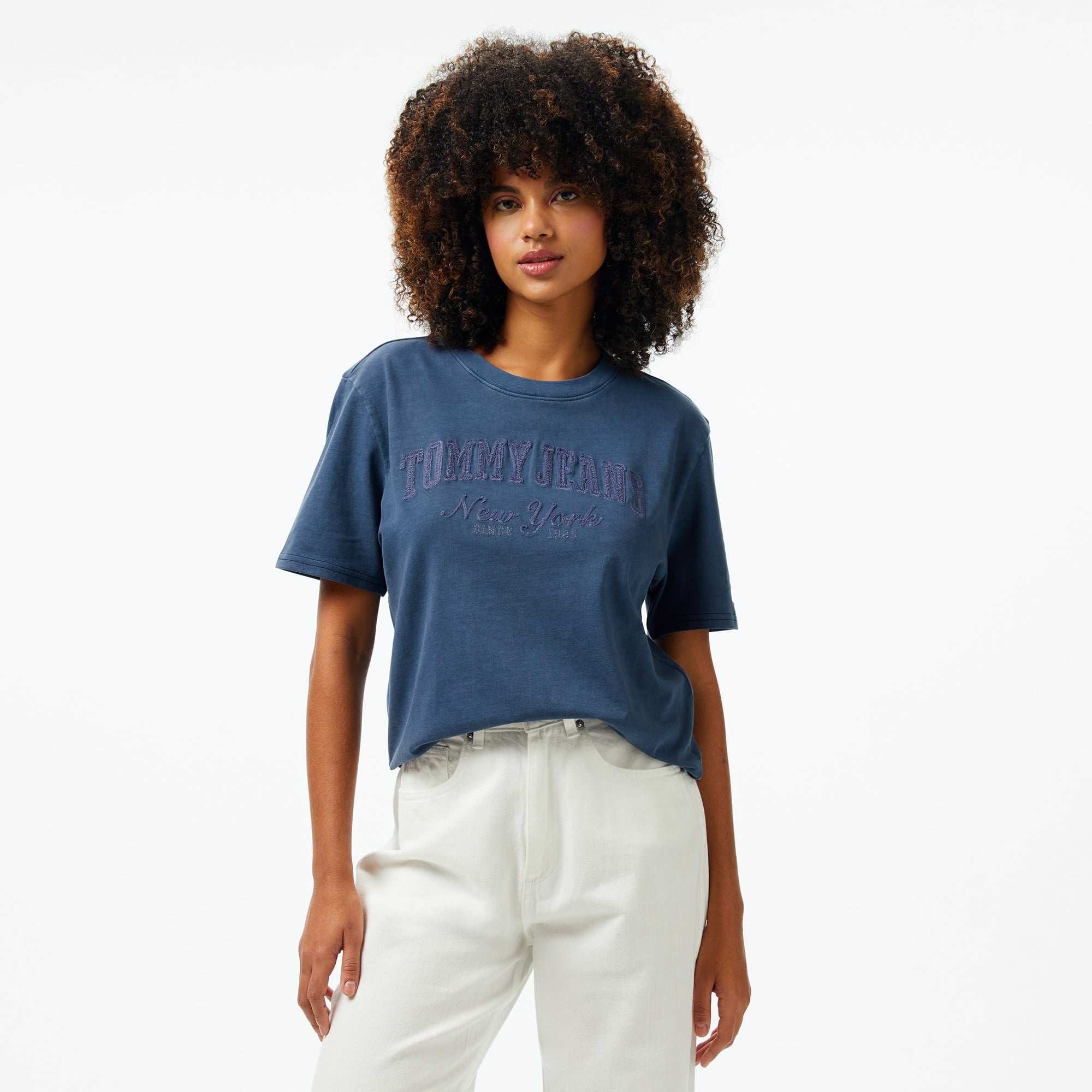 Tommy Jeans Relax Varsity Kadın Lacivert T-Shirt