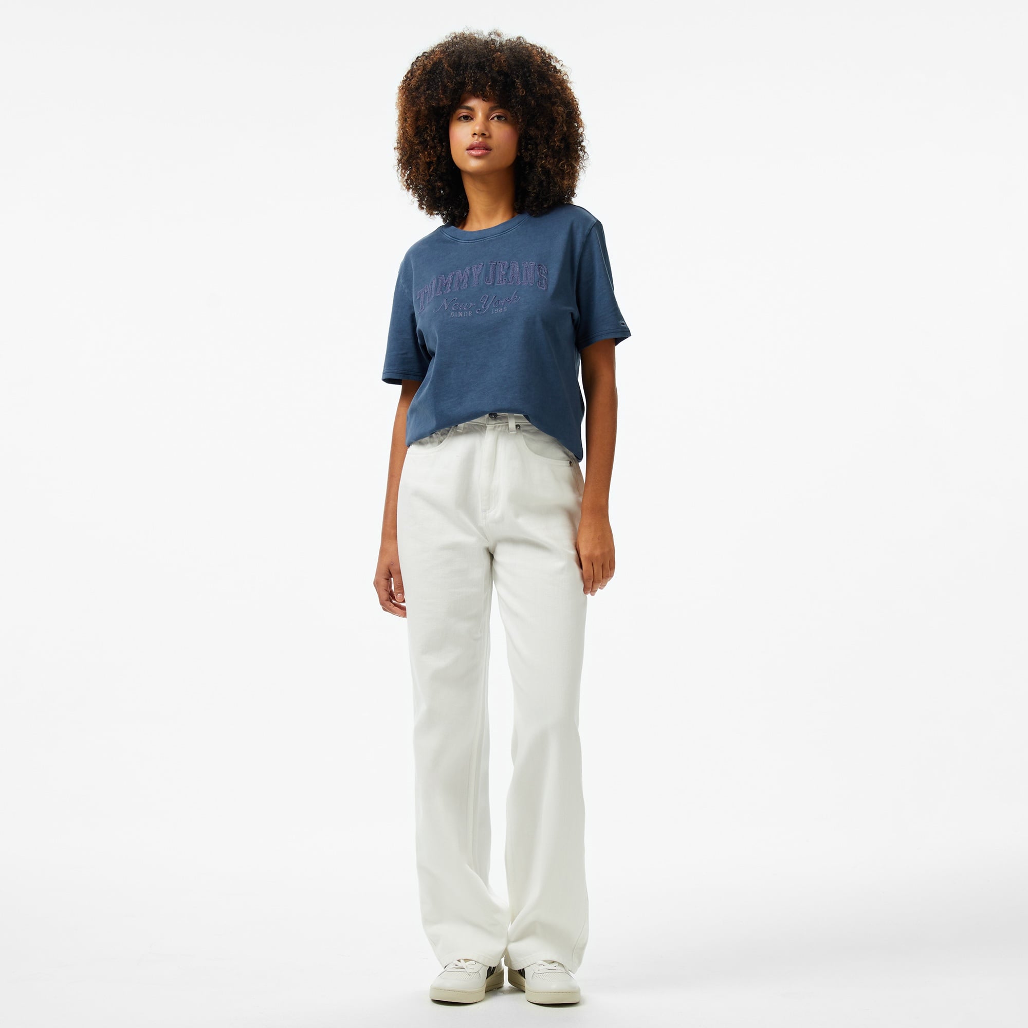 Tommy Jeans Relax Varsity Kadın Lacivert T-Shirt