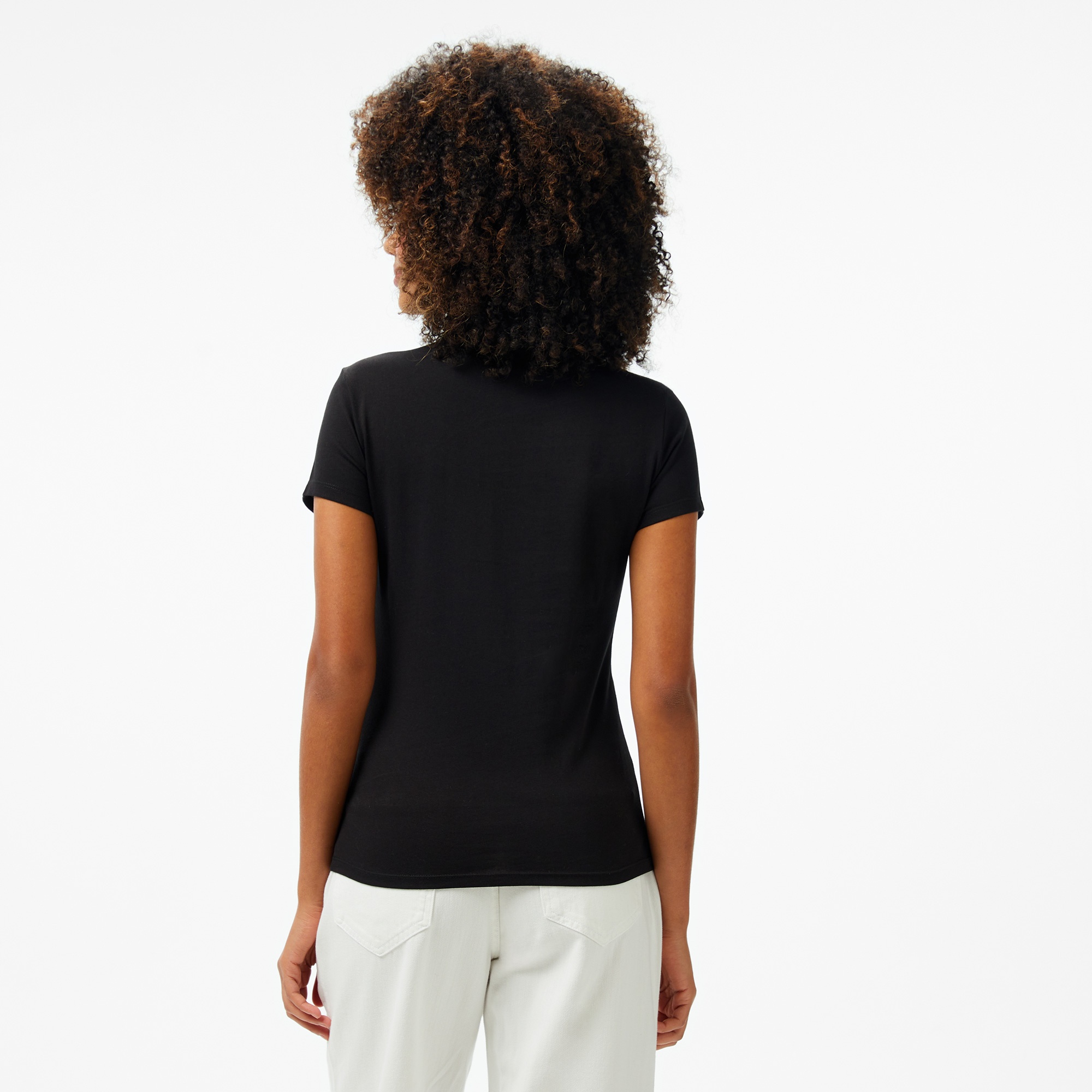 Calvin Klein Slim Kadın Siyah T-Shirt